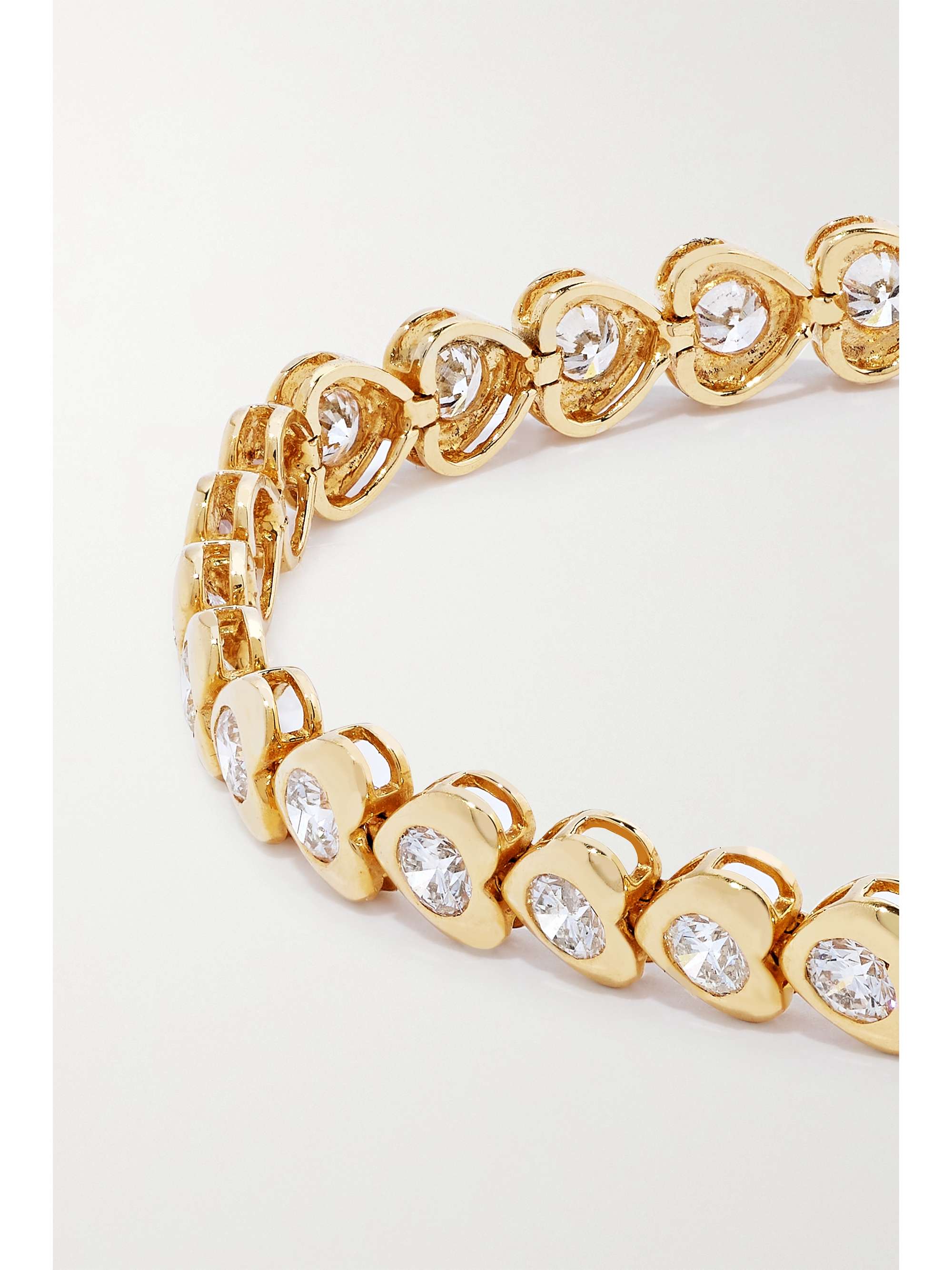 JENNIFER MEYER Heart 18-karat gold diamond tennis bracelet