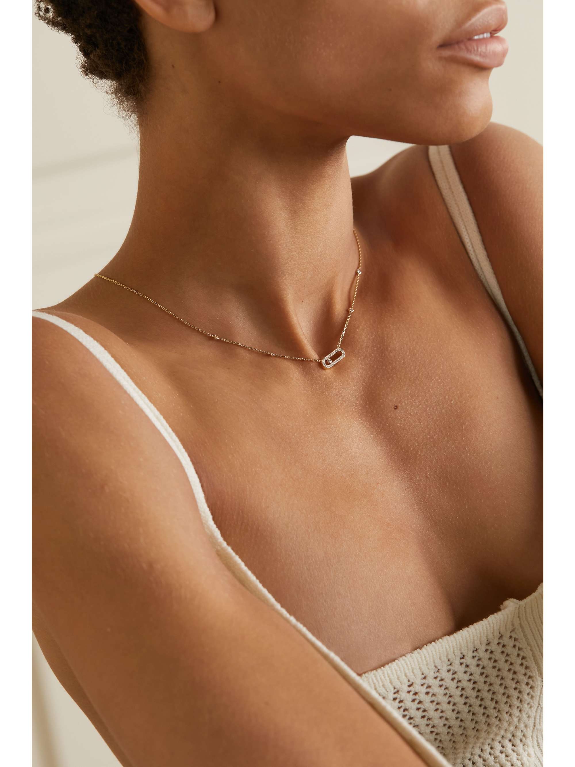 MESSIKA Move Uno 18-karat gold diamond necklace
