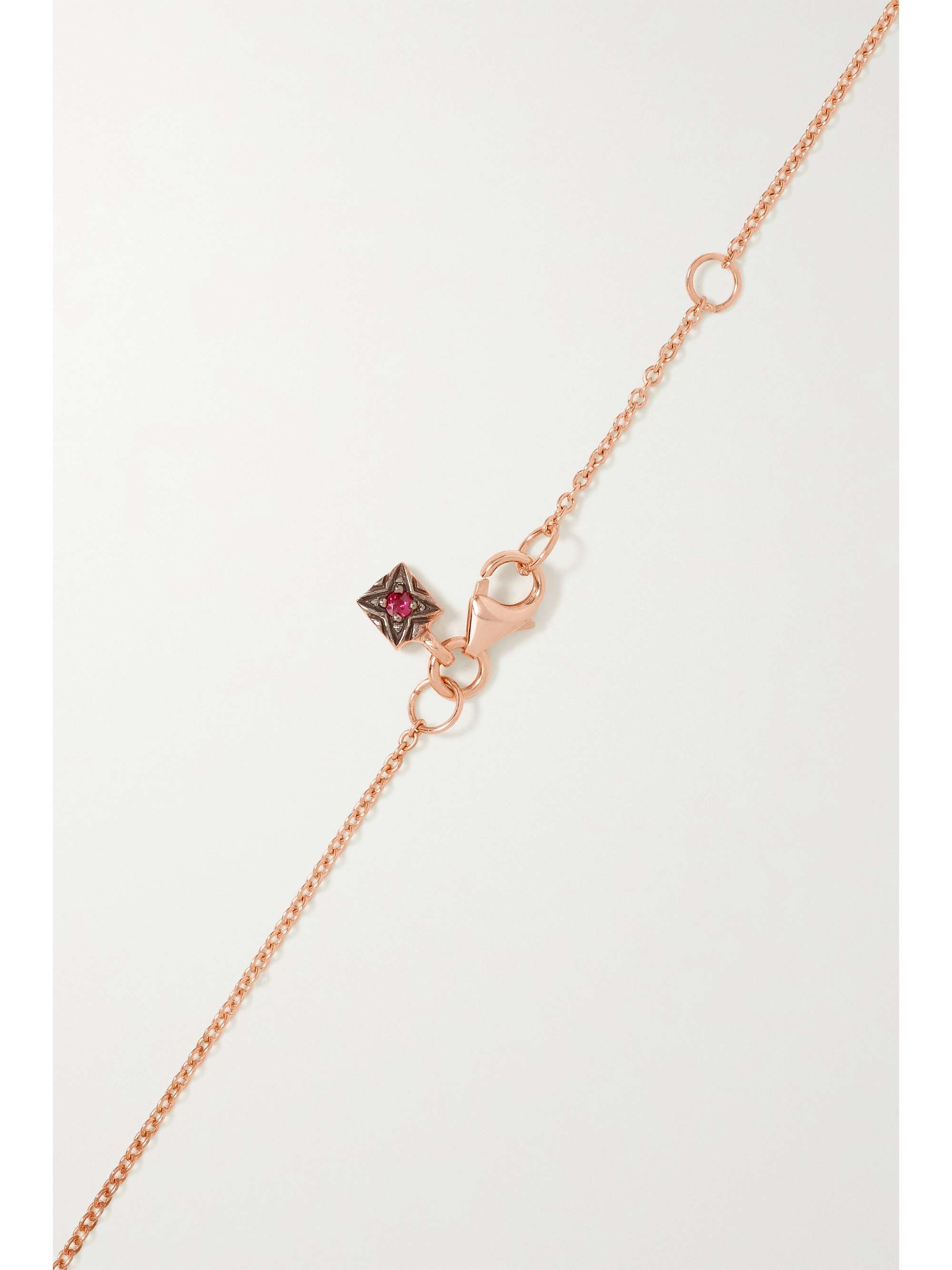 SELIM MOUZANNAR Istanbul 18-karat rose gold, tourmaline and diamond necklace