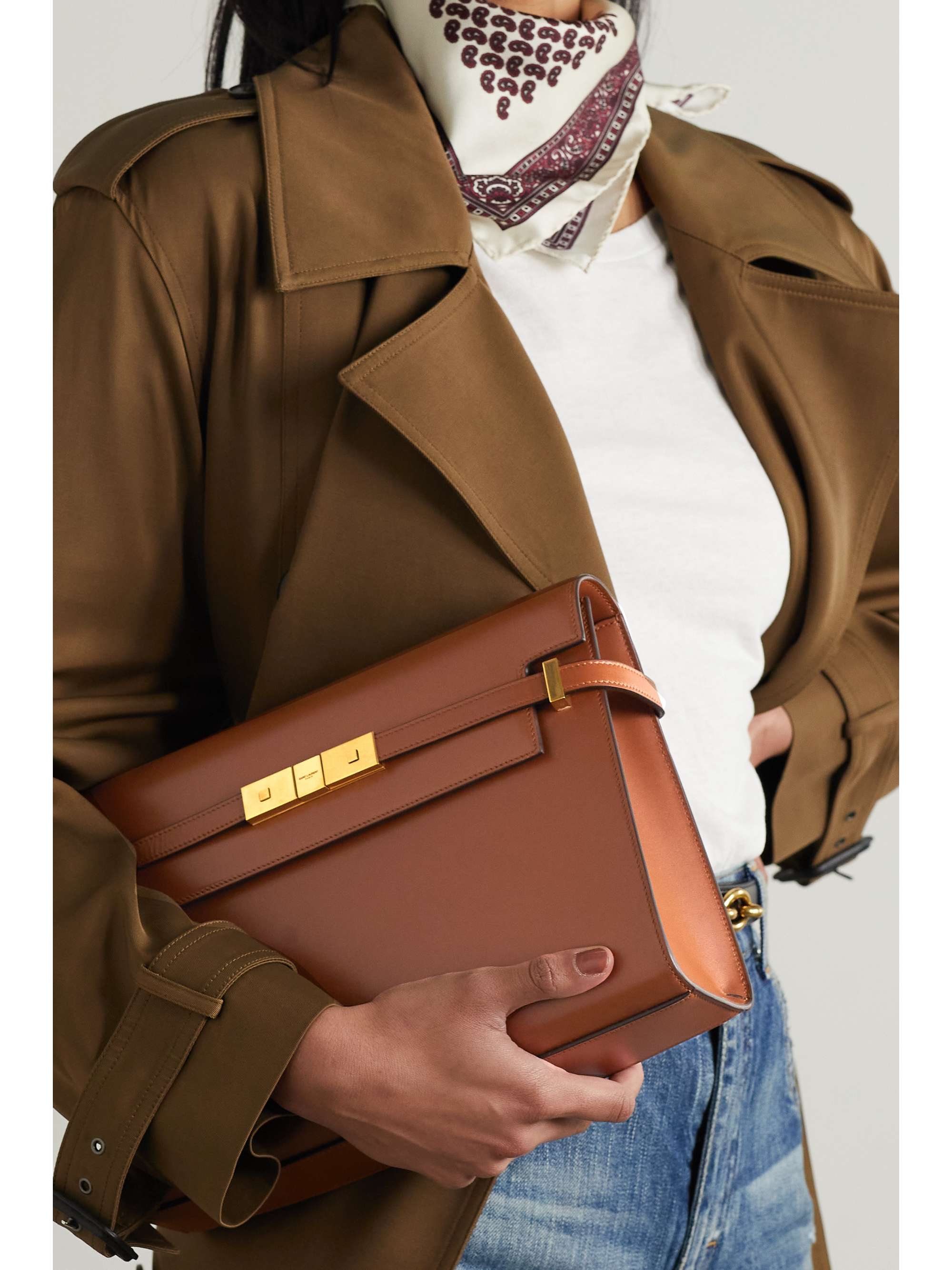 SAINT LAURENT Manhattan leather shoulder bag