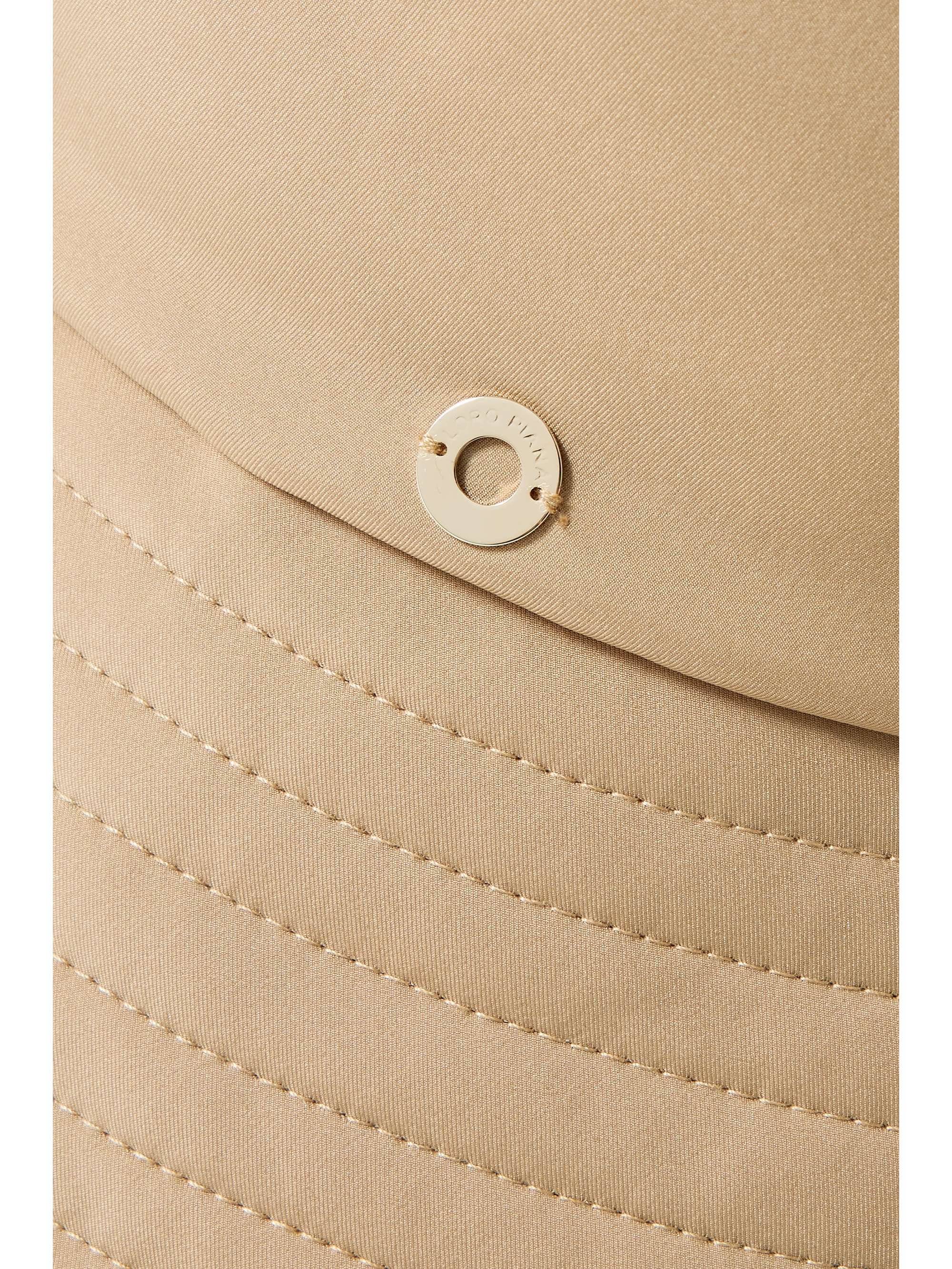LORO PIANA Zita reversible twill and faux shearling bucket hat