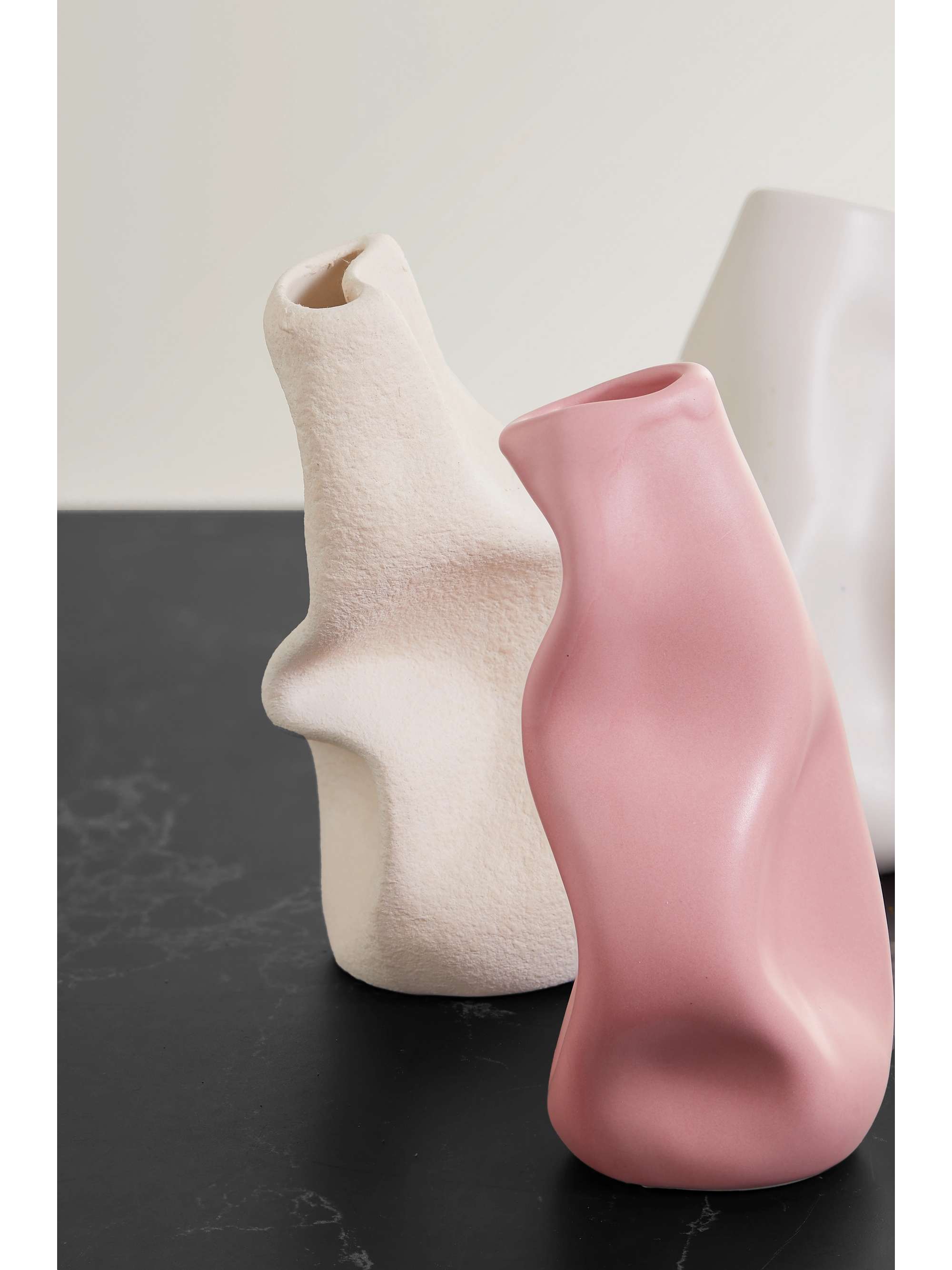 COMPLETEDWORKS + Ekaterina Bazhenova Yamasaki Seam, Solitude and Wake set of three ceramic vases