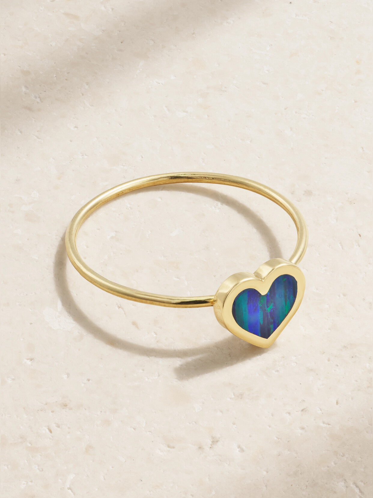 Jennifer Meyer Extra Small Heart 18-karat Gold Opal Ring