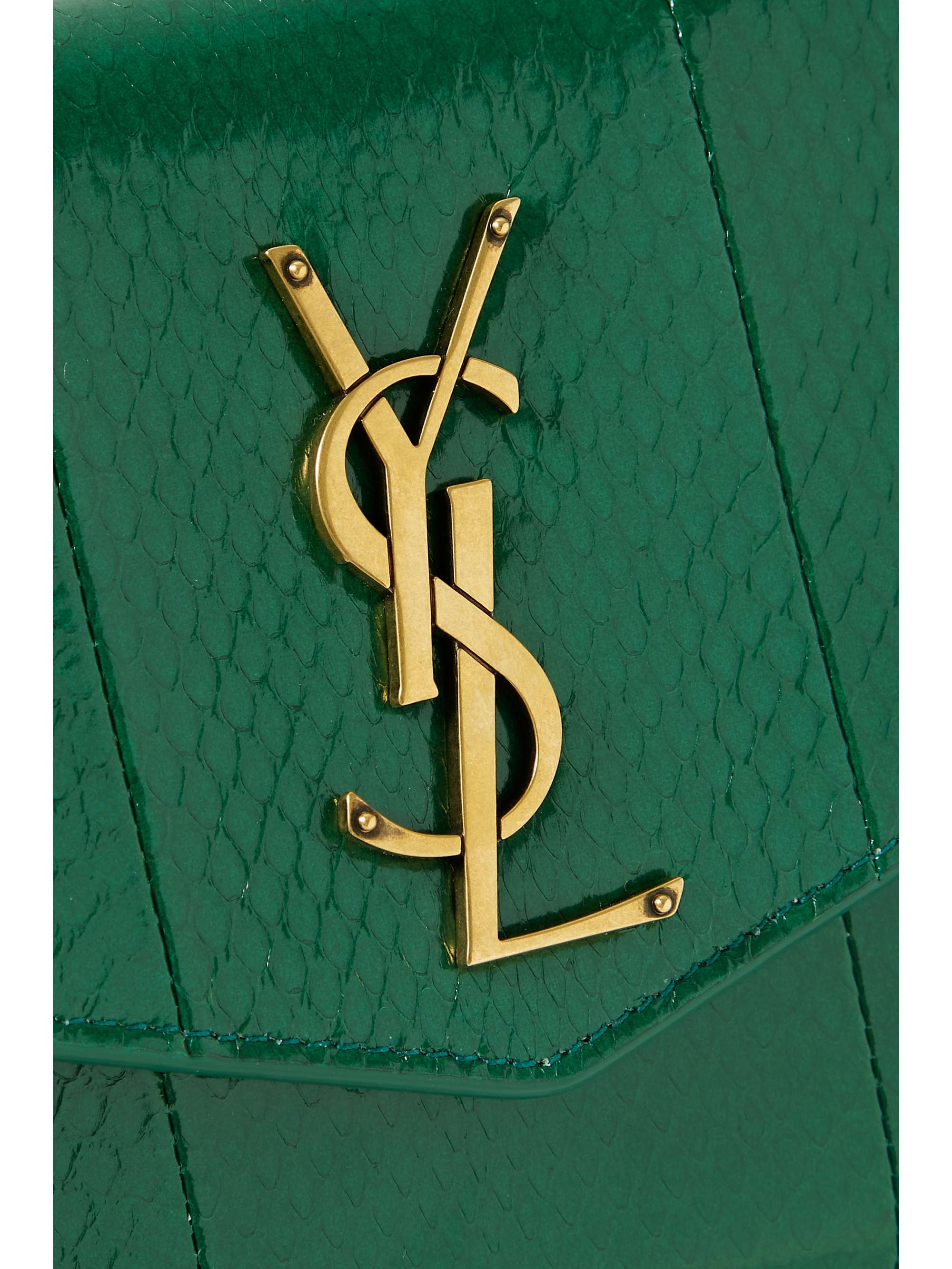 Emerald Uptown watersnake shoulder bag | SAINT LAURENT | NET-A-PORTER