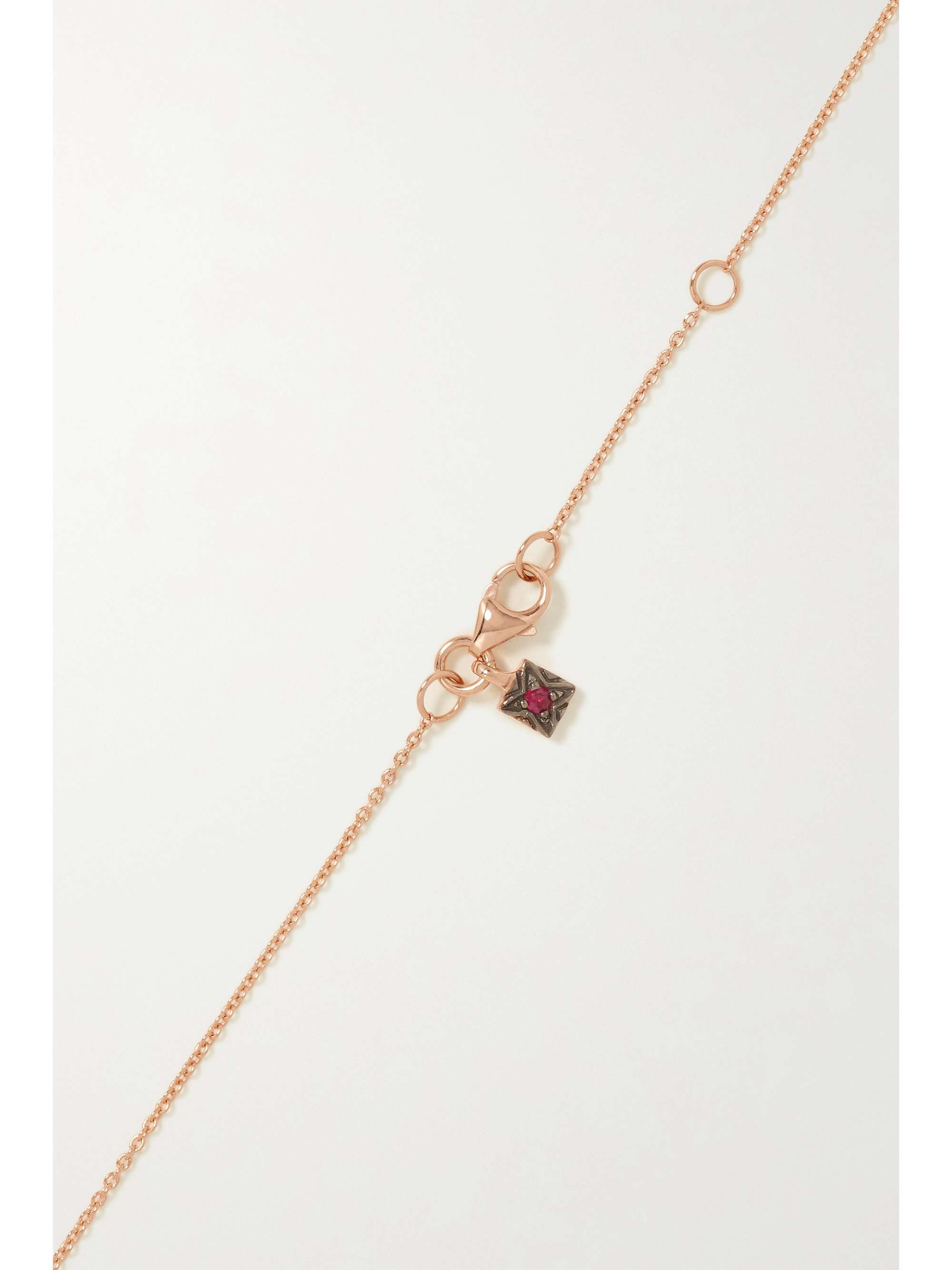 SELIM MOUZANNAR Istanbul 18-karat rose gold multi-stone necklace