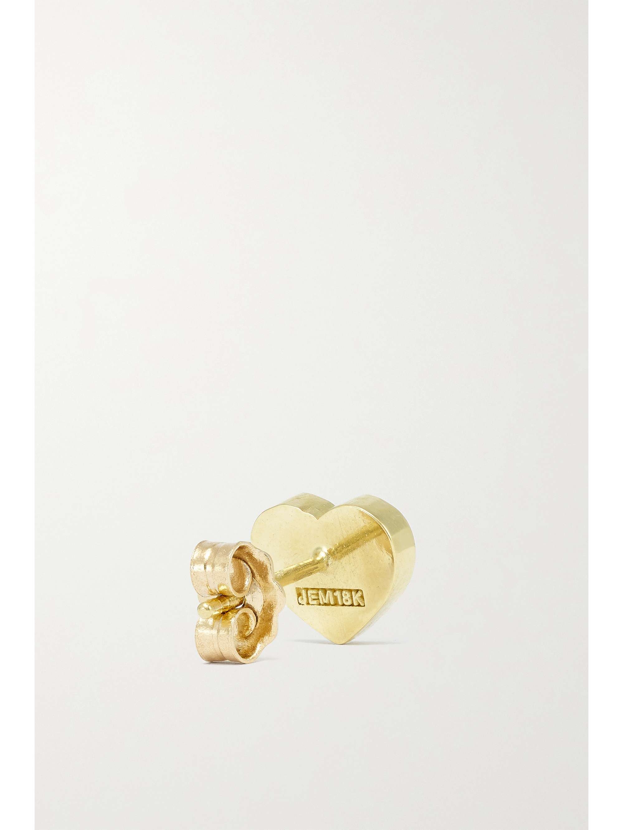 JENNIFER MEYER Extra Small Heart 18-karat gold, lapis lazuli and diamond earrings