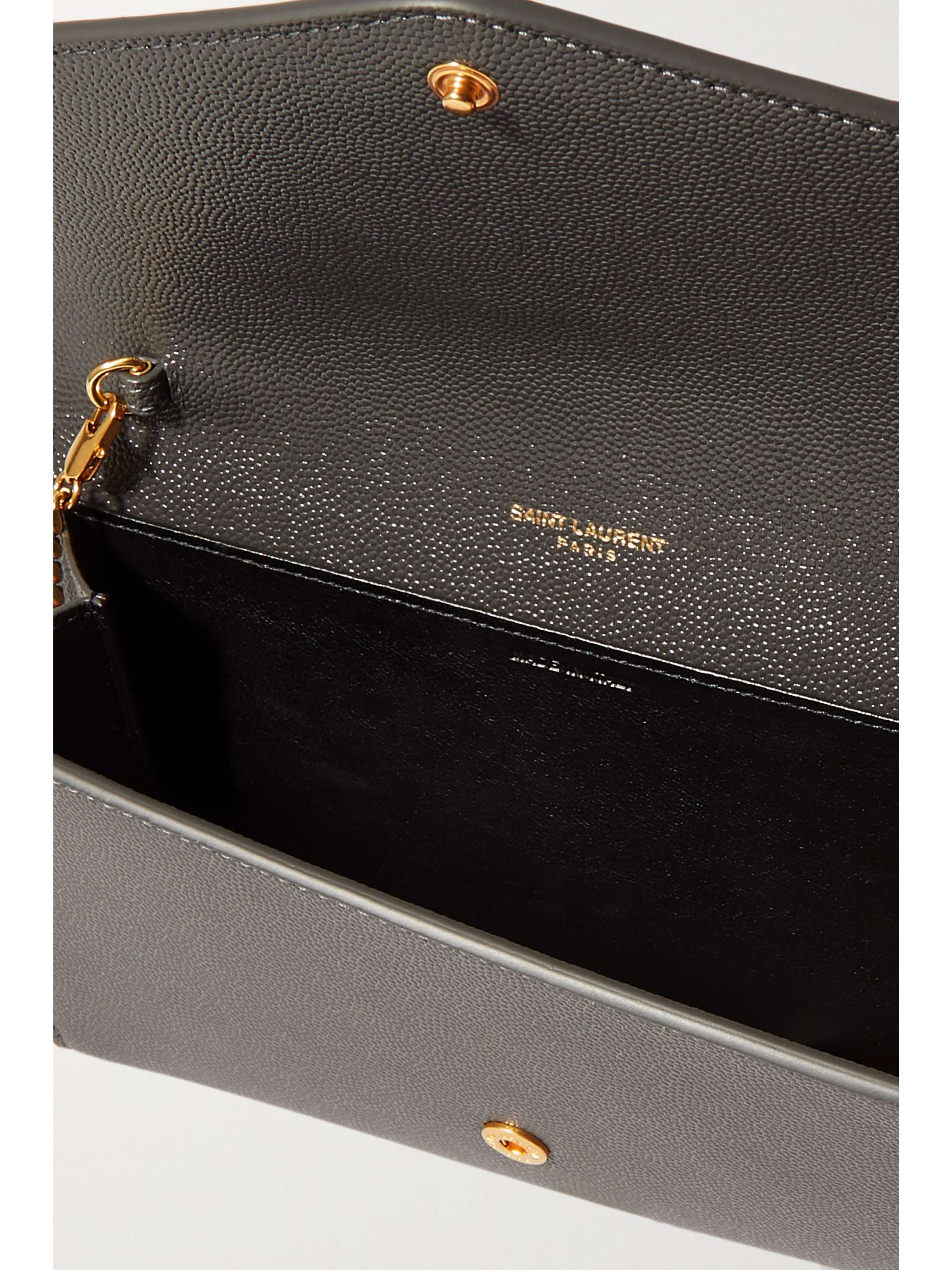 Dark gray Uptown texturedleather shoulder bag SAINT LAURENT NETA