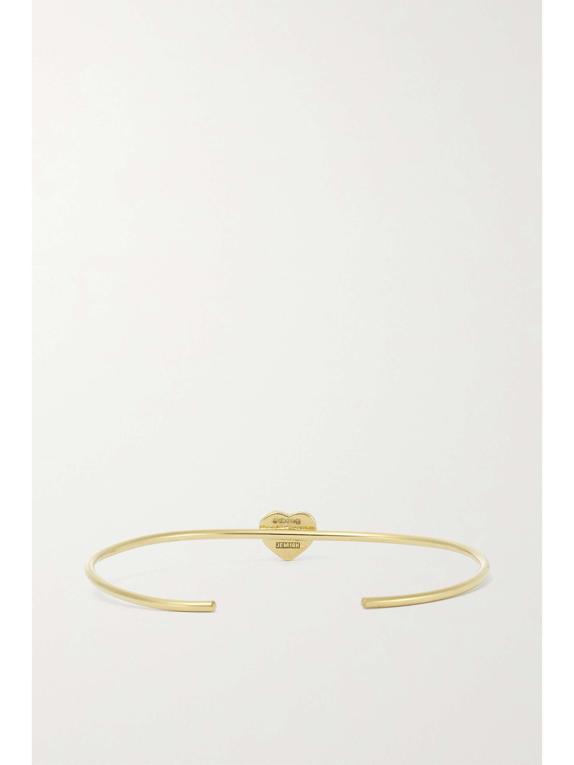 JENNIFER MEYER Extra Small Heart Armspange aus 18 Karat Gold mit Lapislazuli und Diamanten