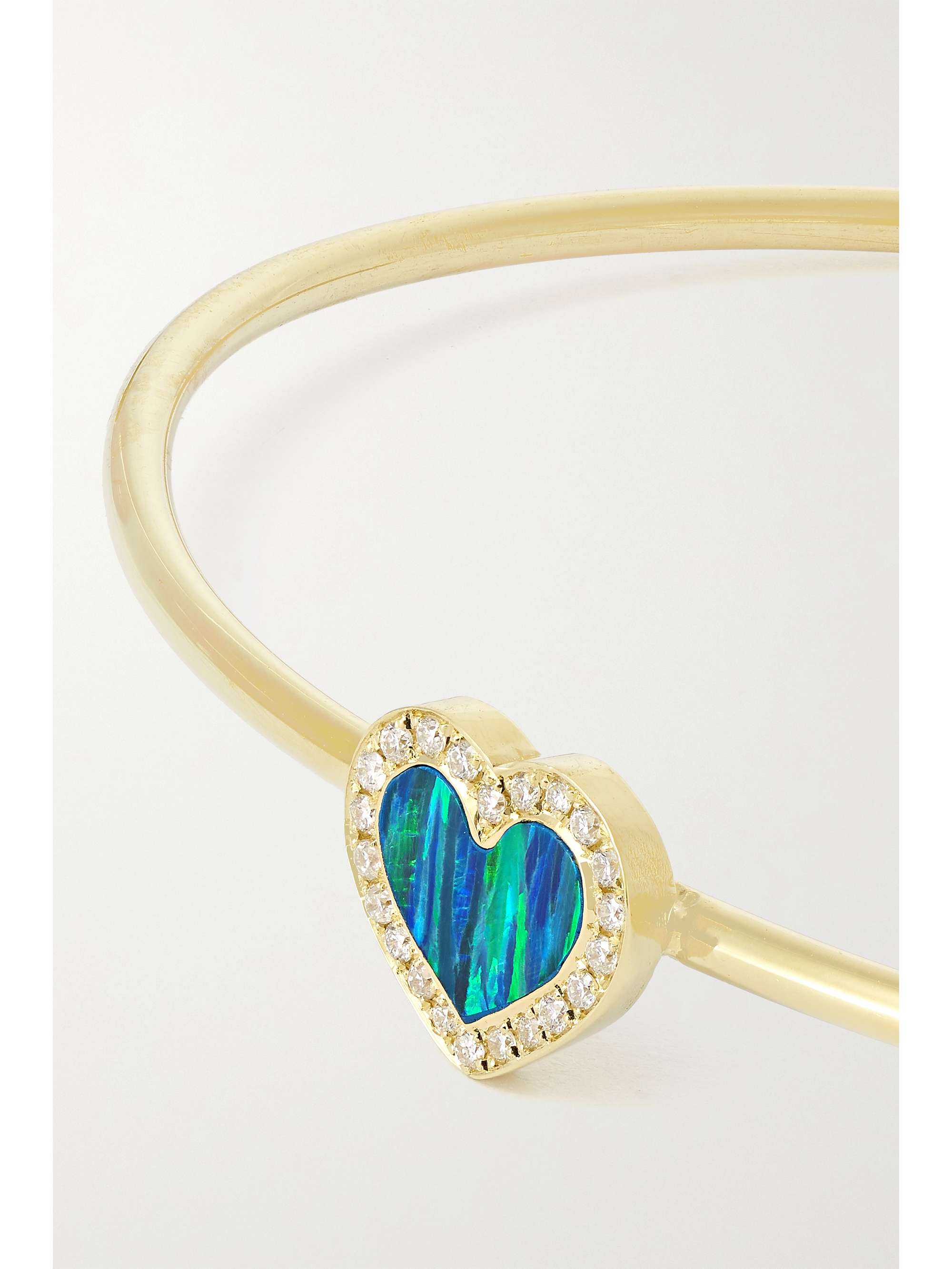 JENNIFER MEYER Extra Small Heart Armspange aus 18 Karat Gold mit Lapislazuli und Diamanten