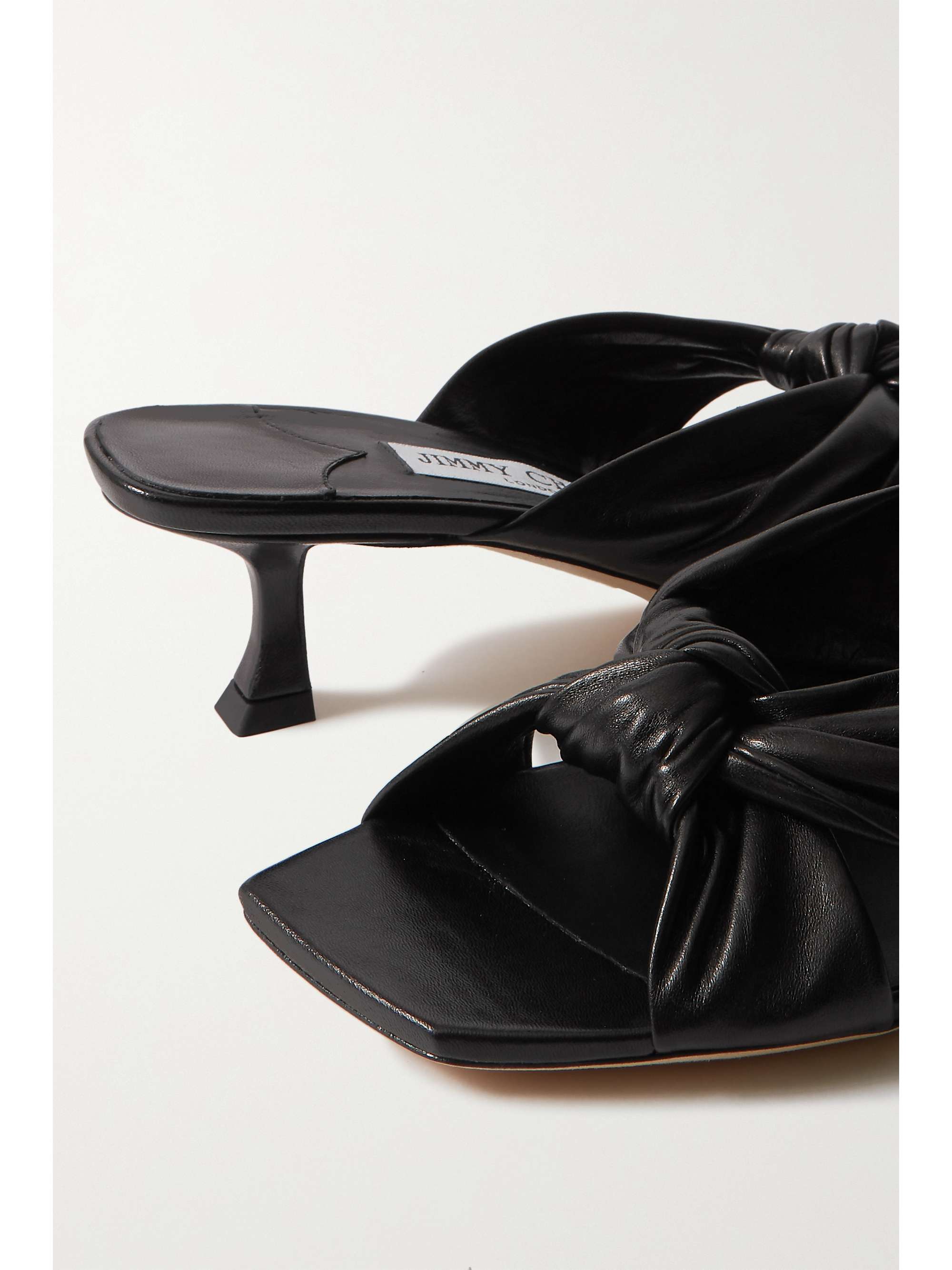 JIMMY CHOO Avenue 50 knotted leather mules
