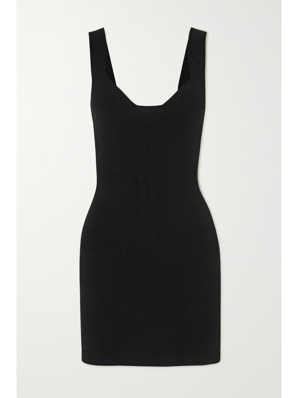 AZ Factory Mybody Stretch-knit Mini Dress - Black