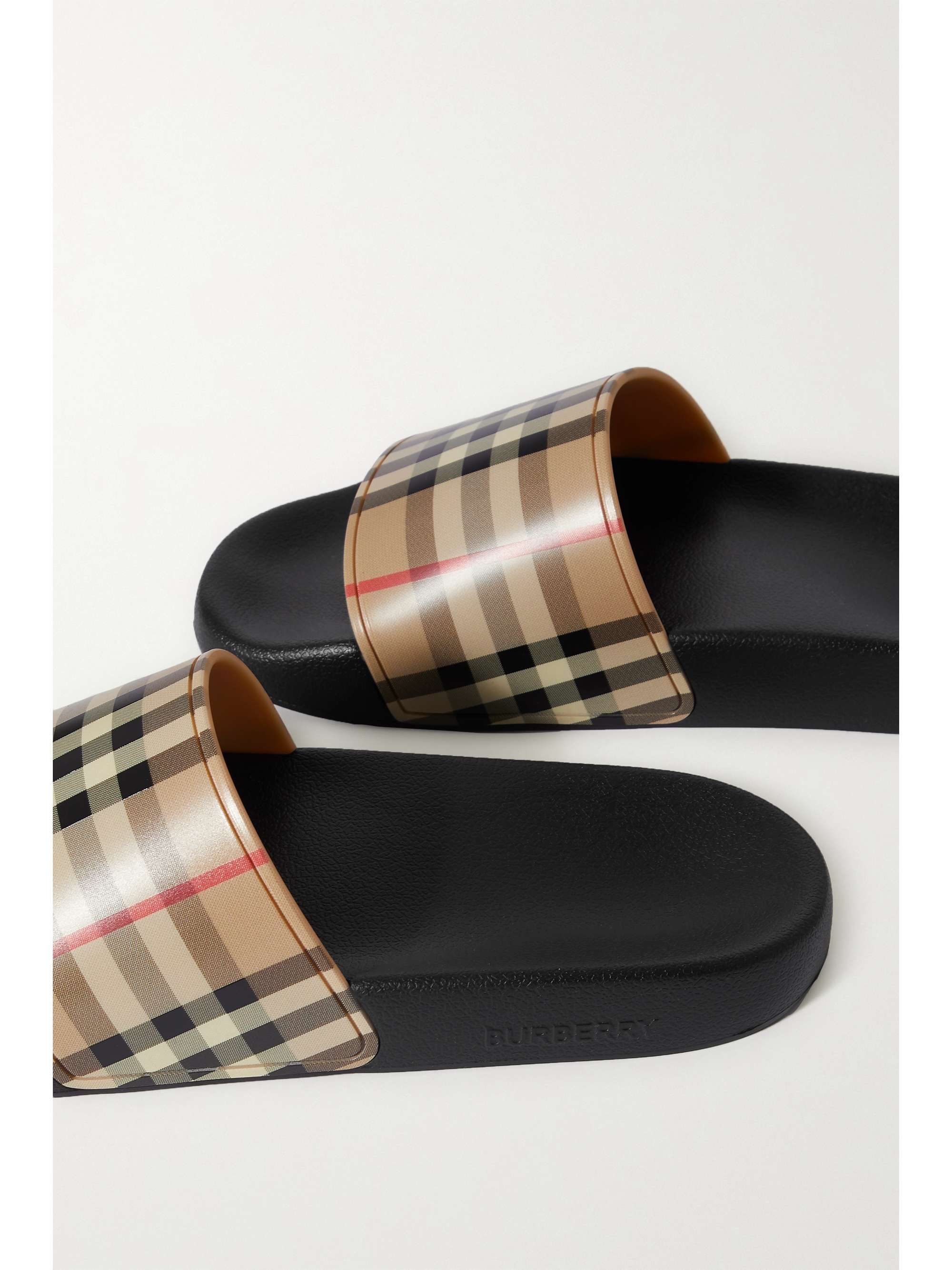 BURBERRY Checked TPU slides