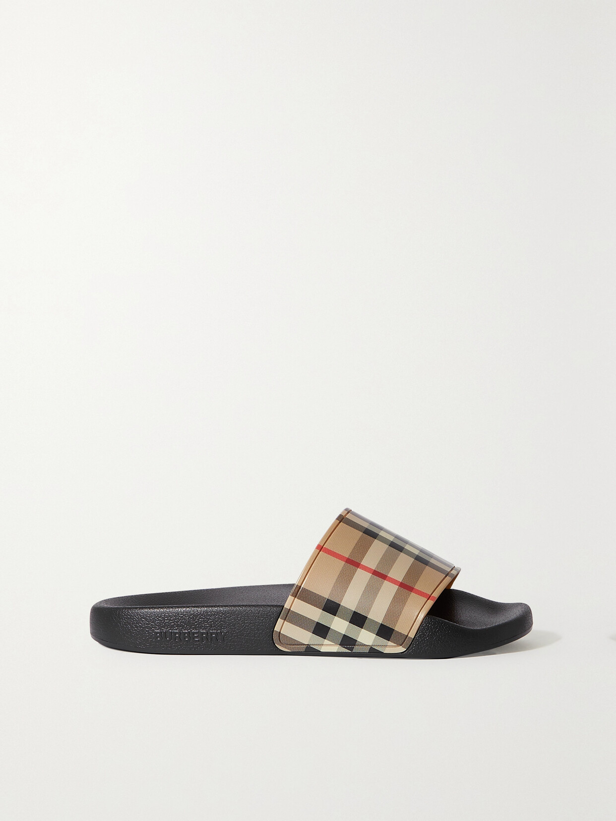 Burberry Furley Vintage Check Slide Sandals In Beige