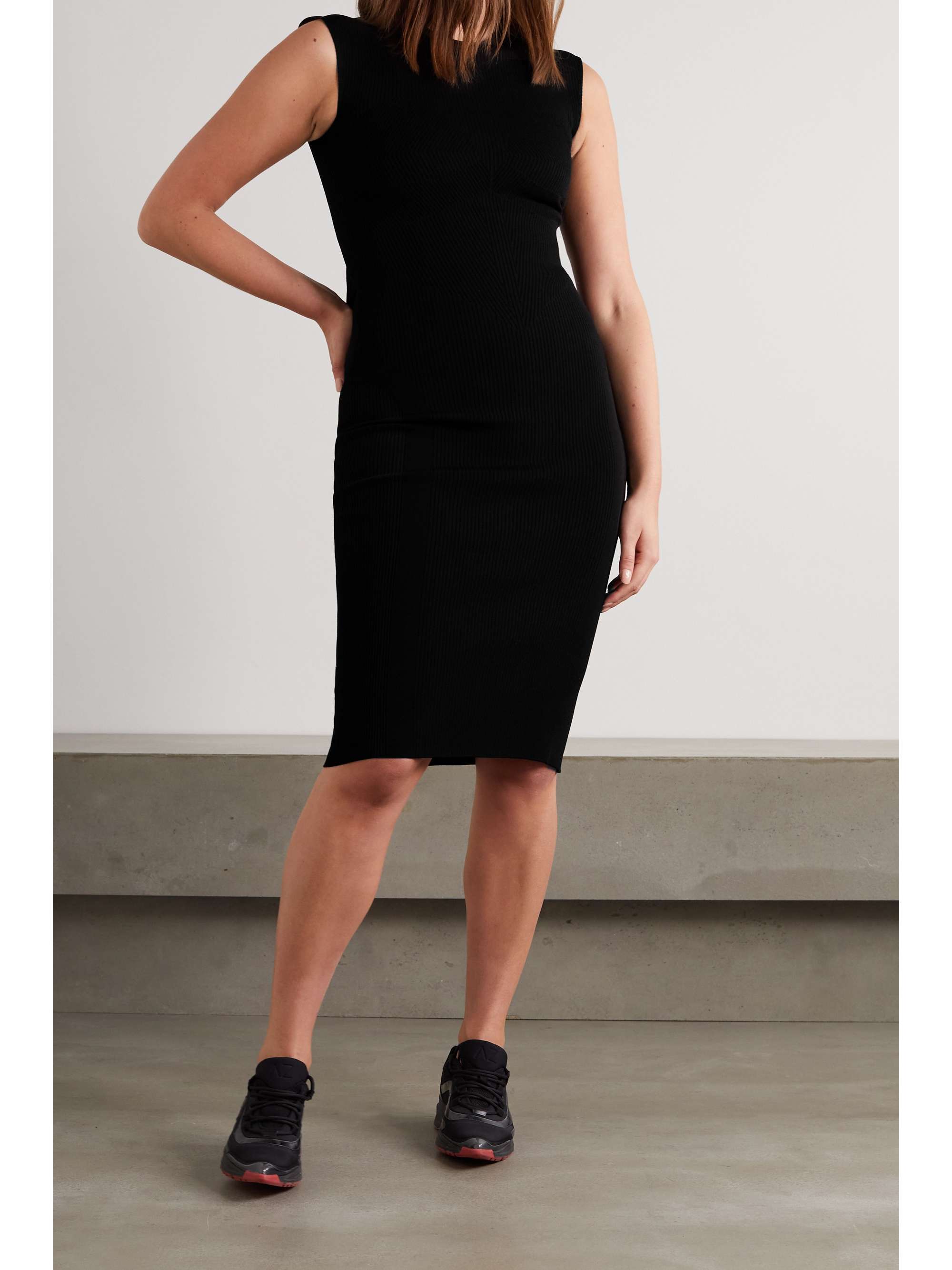 AZ FACTORY MyBody bow-detailed ribbed stretch-knit dress