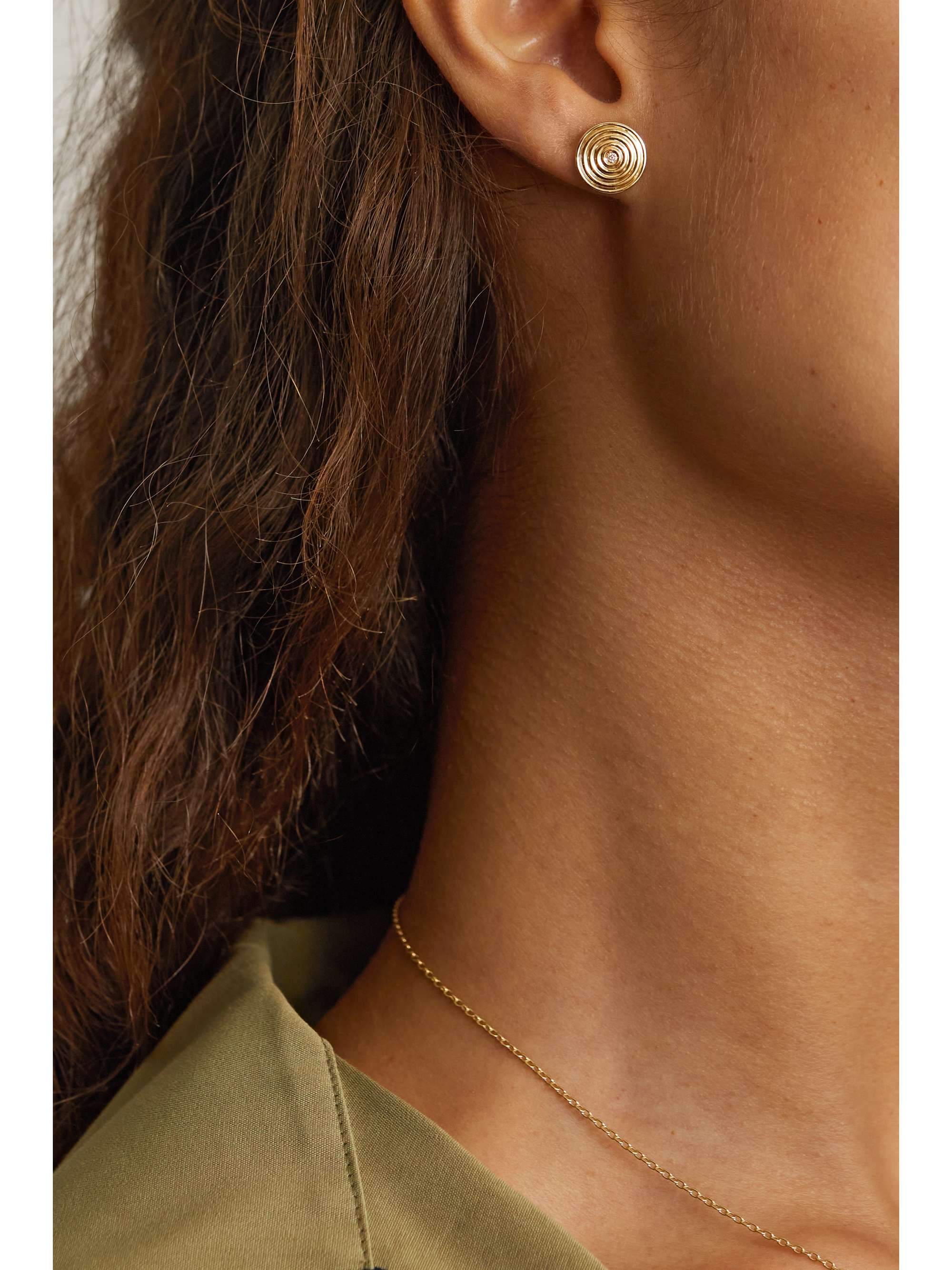 ALMASIKA Universum 18-karat gold diamond earrings