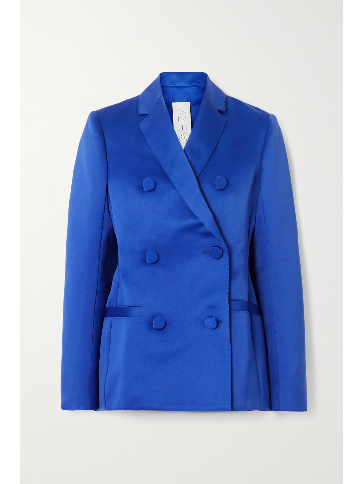 AZ Factory Switchwear Double-breasted Recycled Duchesse-satin Blazer