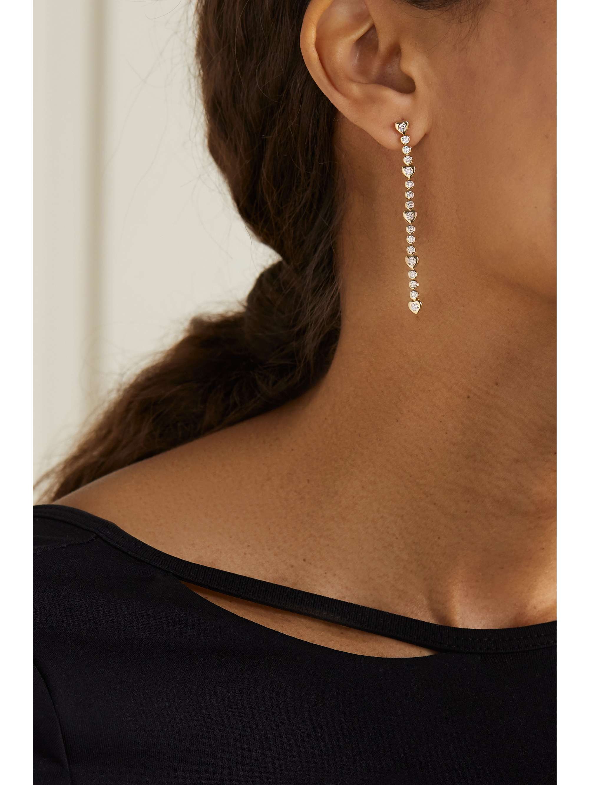 JENNIFER MEYER 18-karat gold diamond earrings