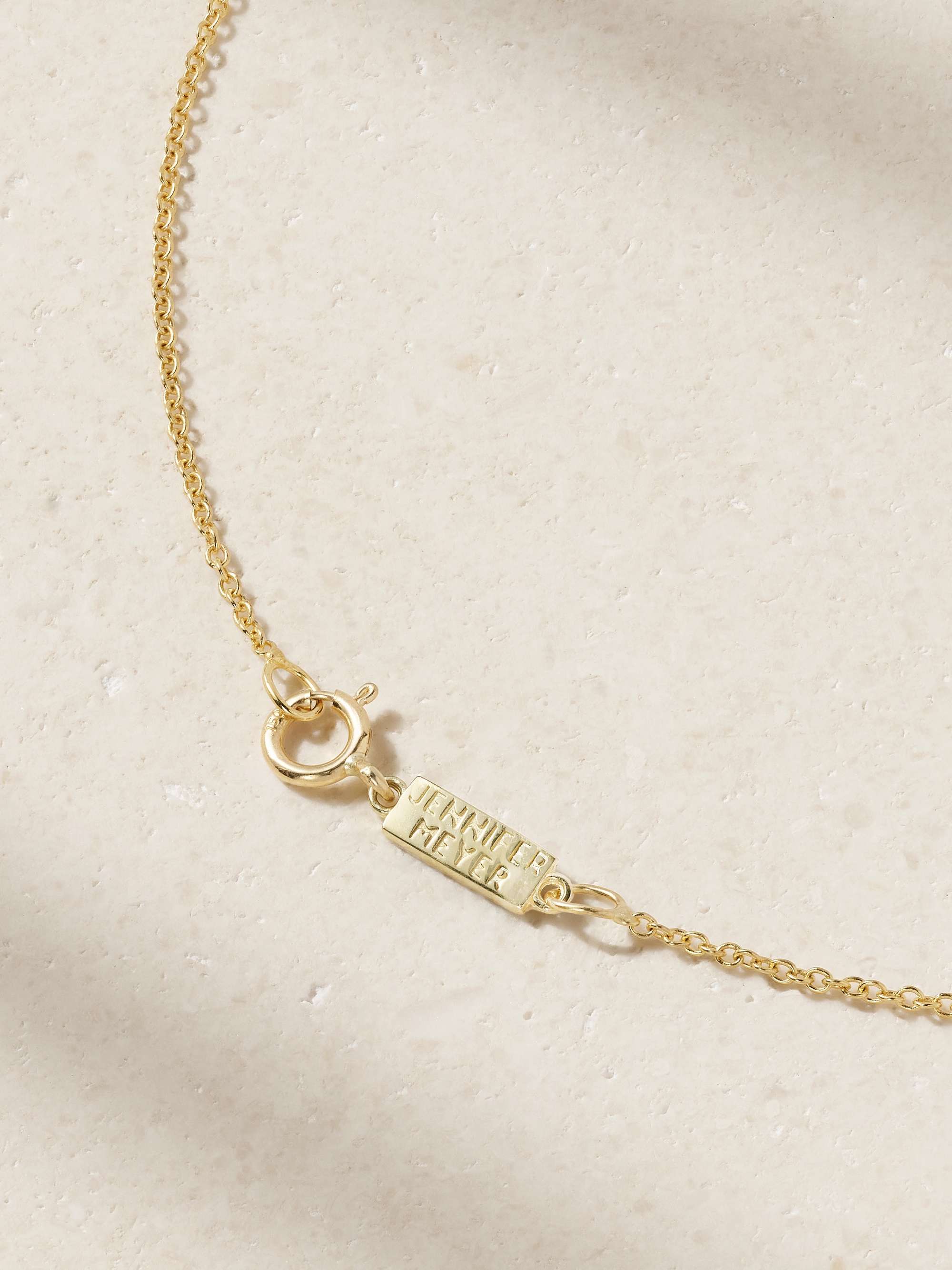 JENNIFER MEYER Mini Heart 18-karat gold lapis lazuli necklace