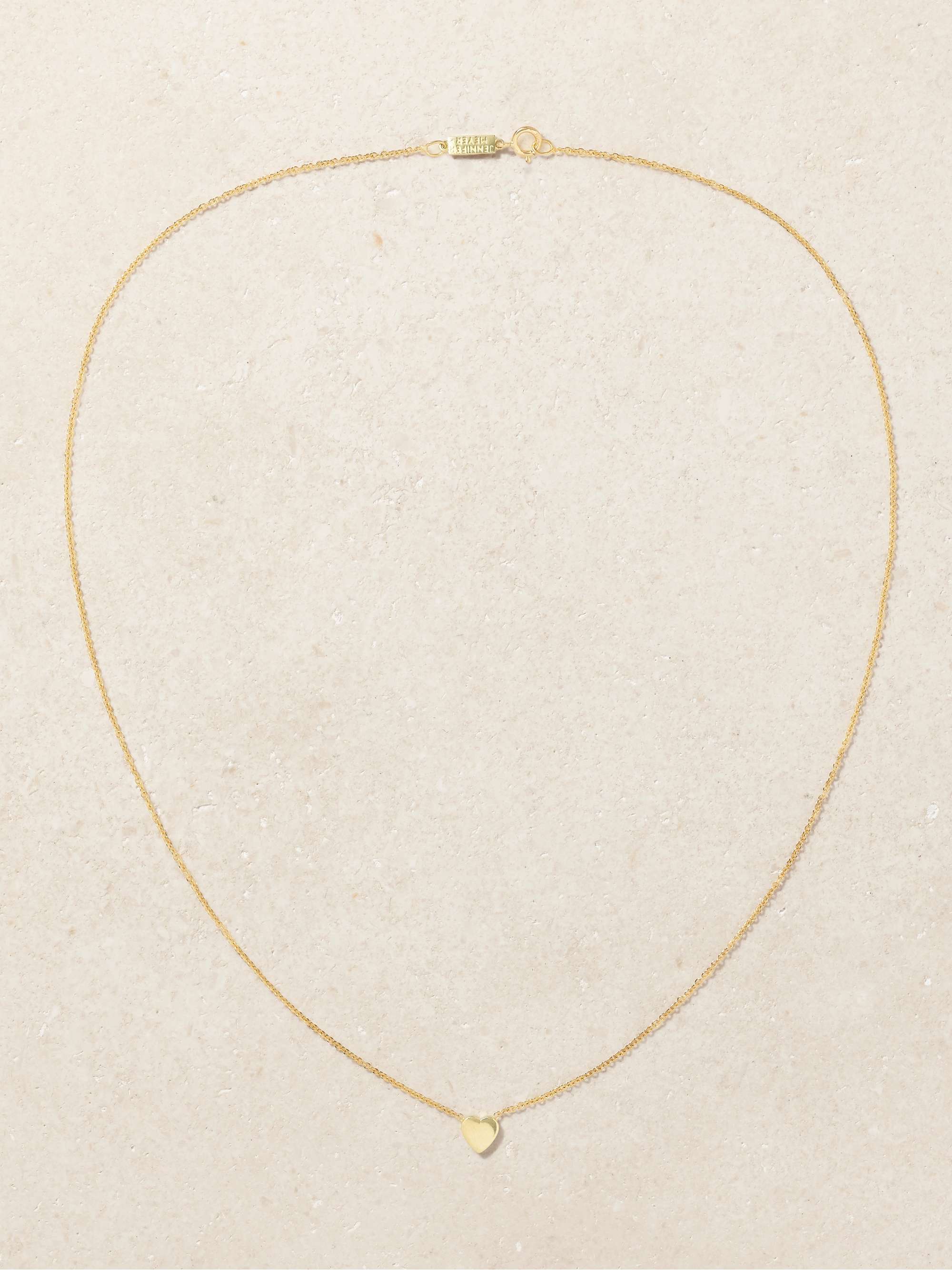 JENNIFER MEYER Mini Heart 18-karat gold lapis lazuli necklace