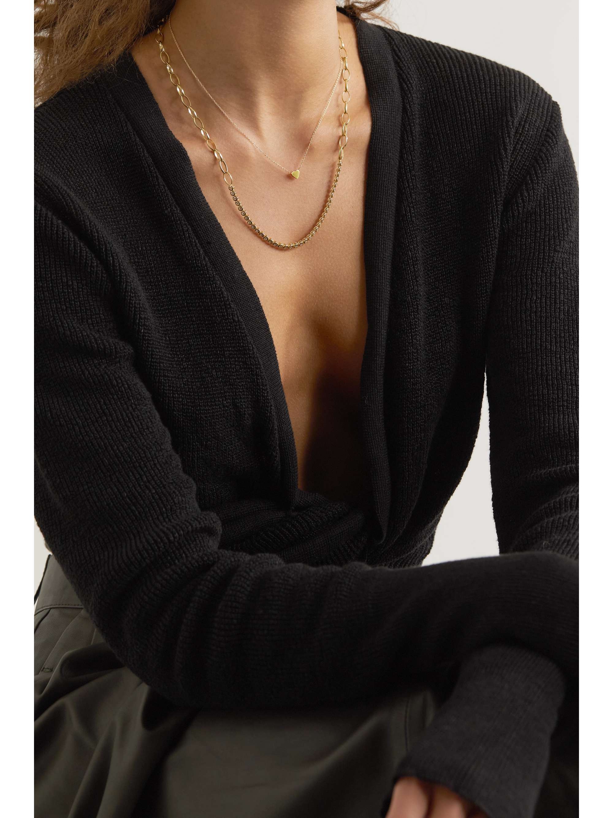 JENNIFER MEYER Mini Heart 18-karat gold lapis lazuli necklace