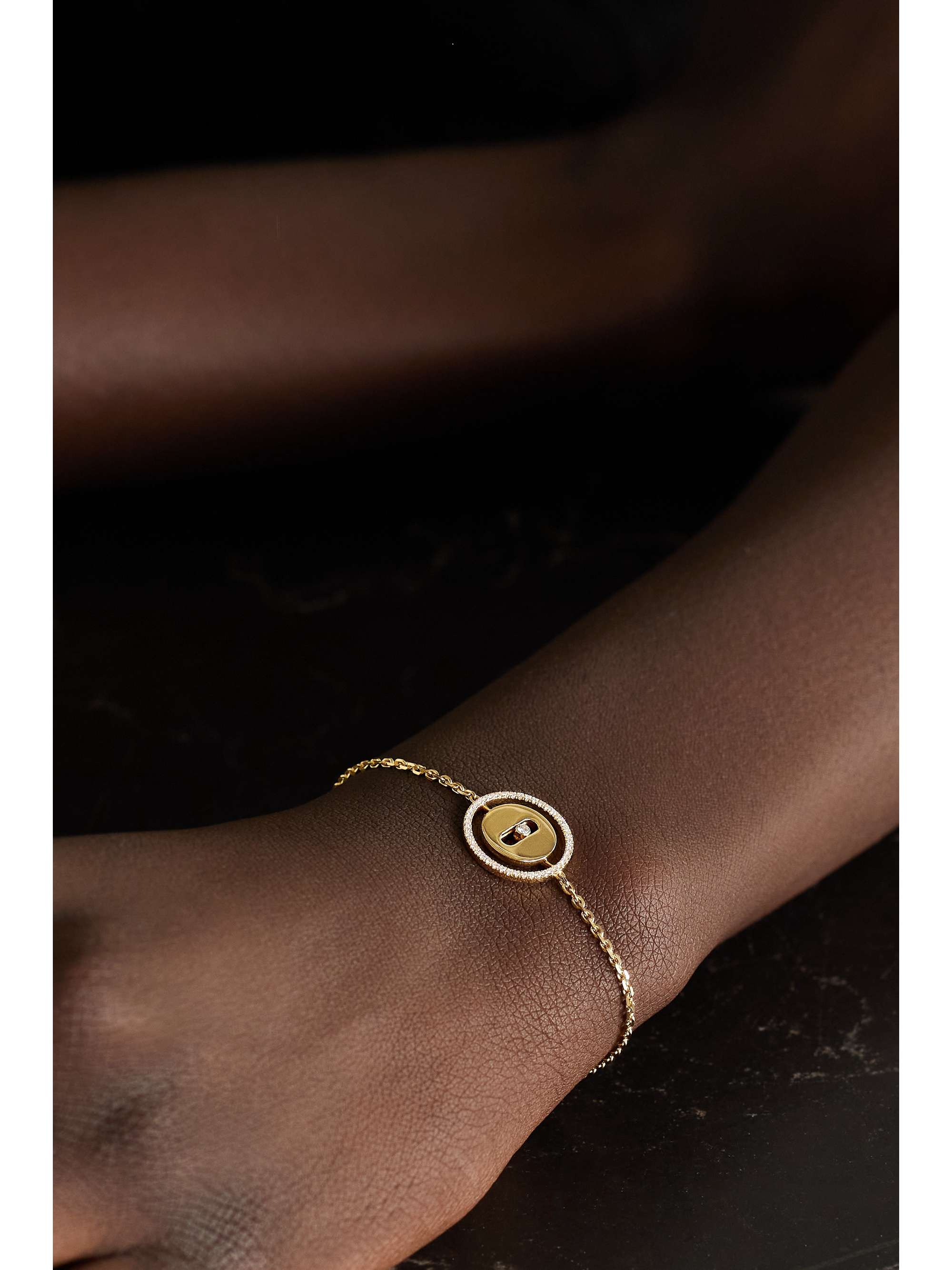 MESSIKA Lucky Move 18-karat rose gold, mother-of-pearl and diamond bracelet