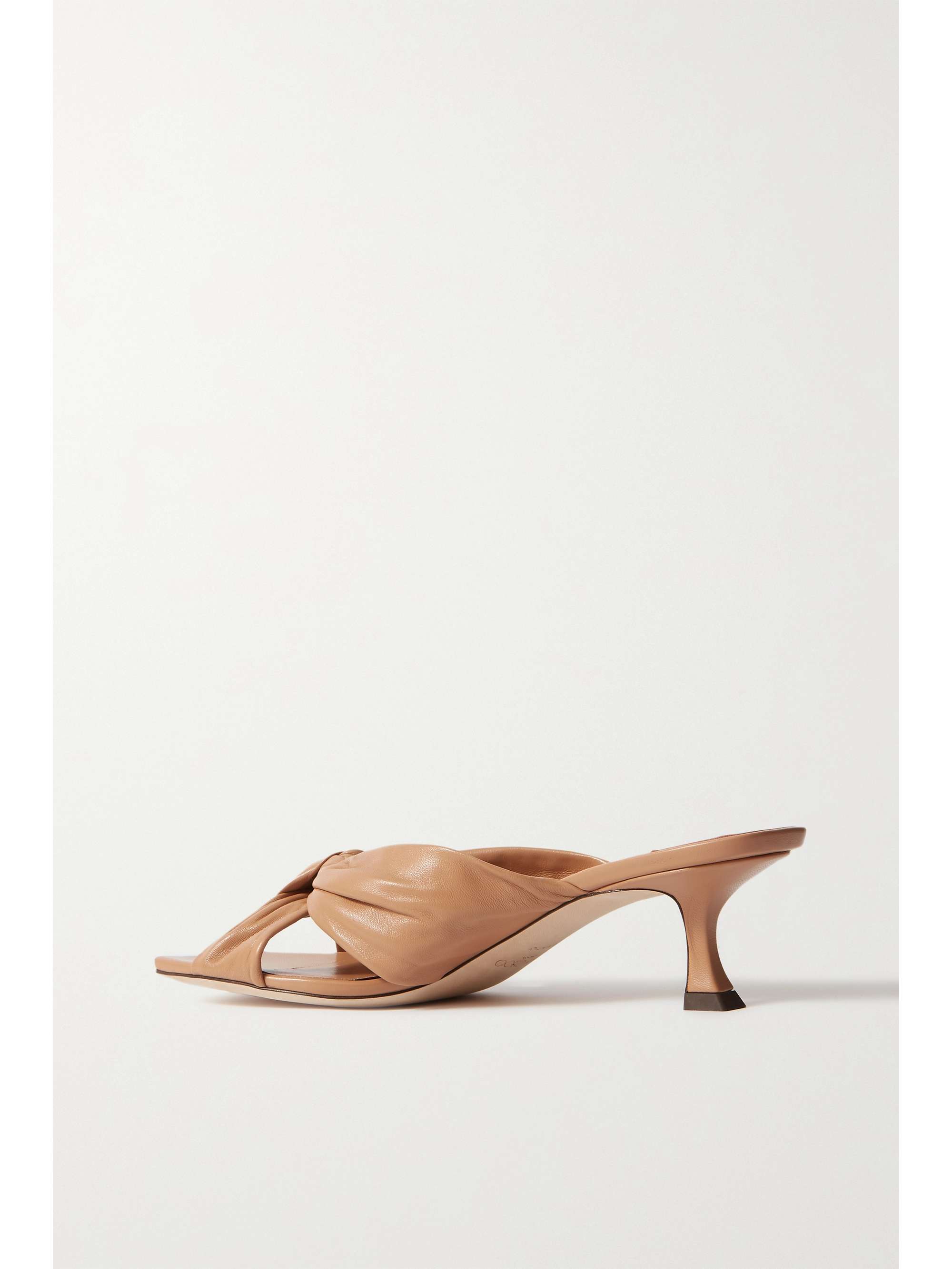 knotted leather mules