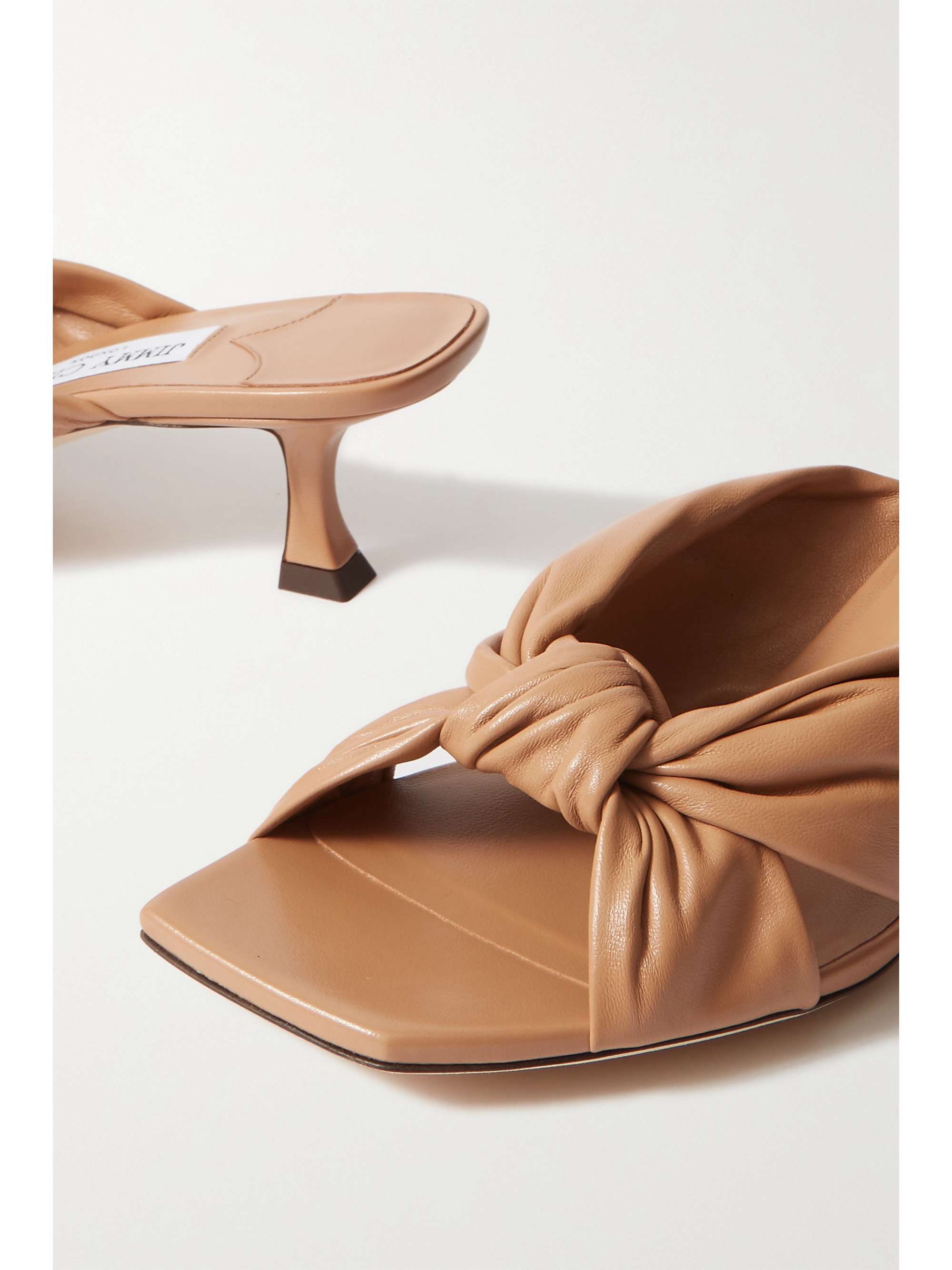 JIMMY CHOO Avenue 50 knotted leather mules