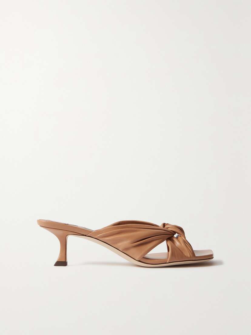 Jimmy Choo Avenue 50 Knotted Leather Mules