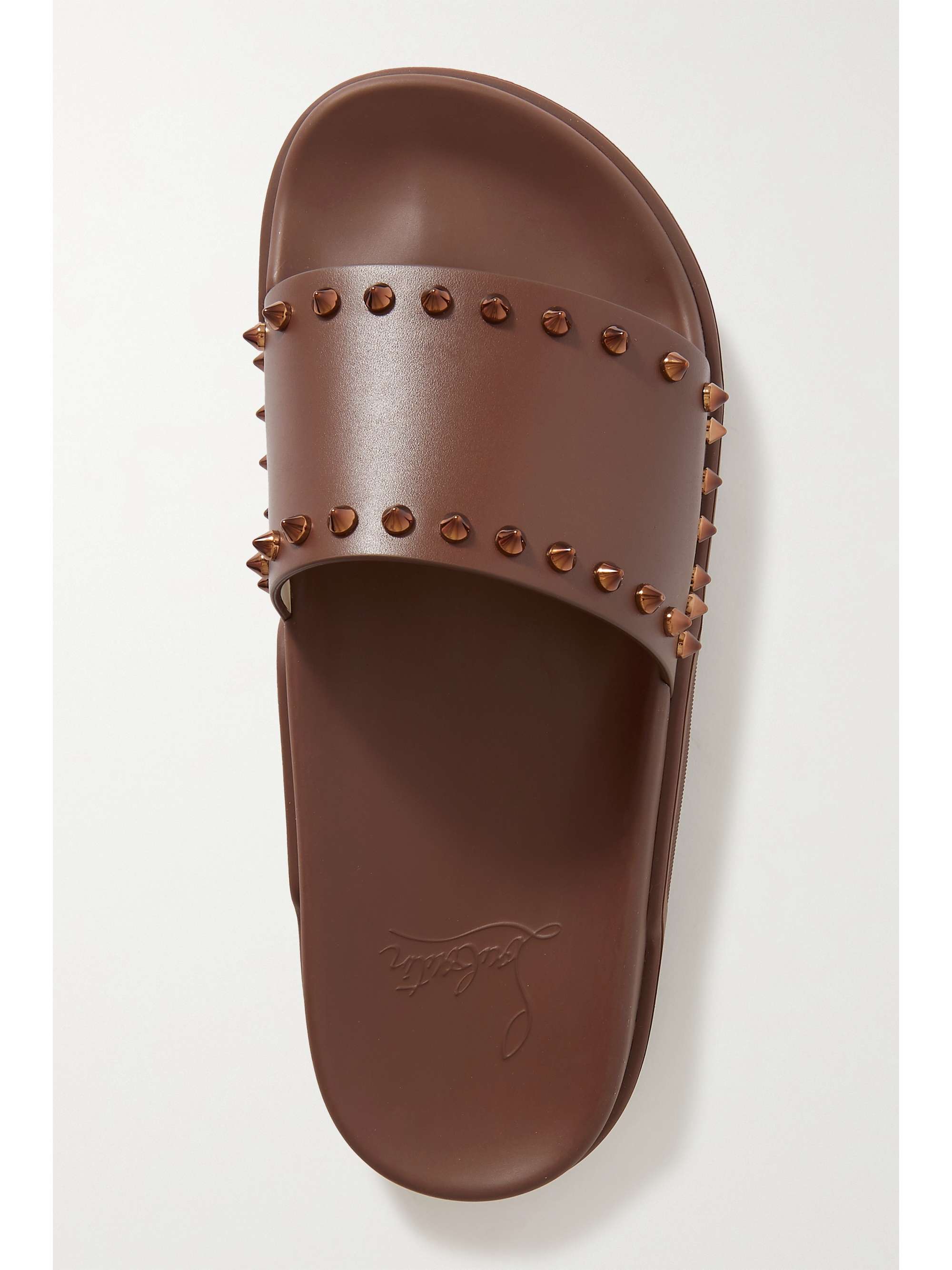 pool fun spiked leather slides