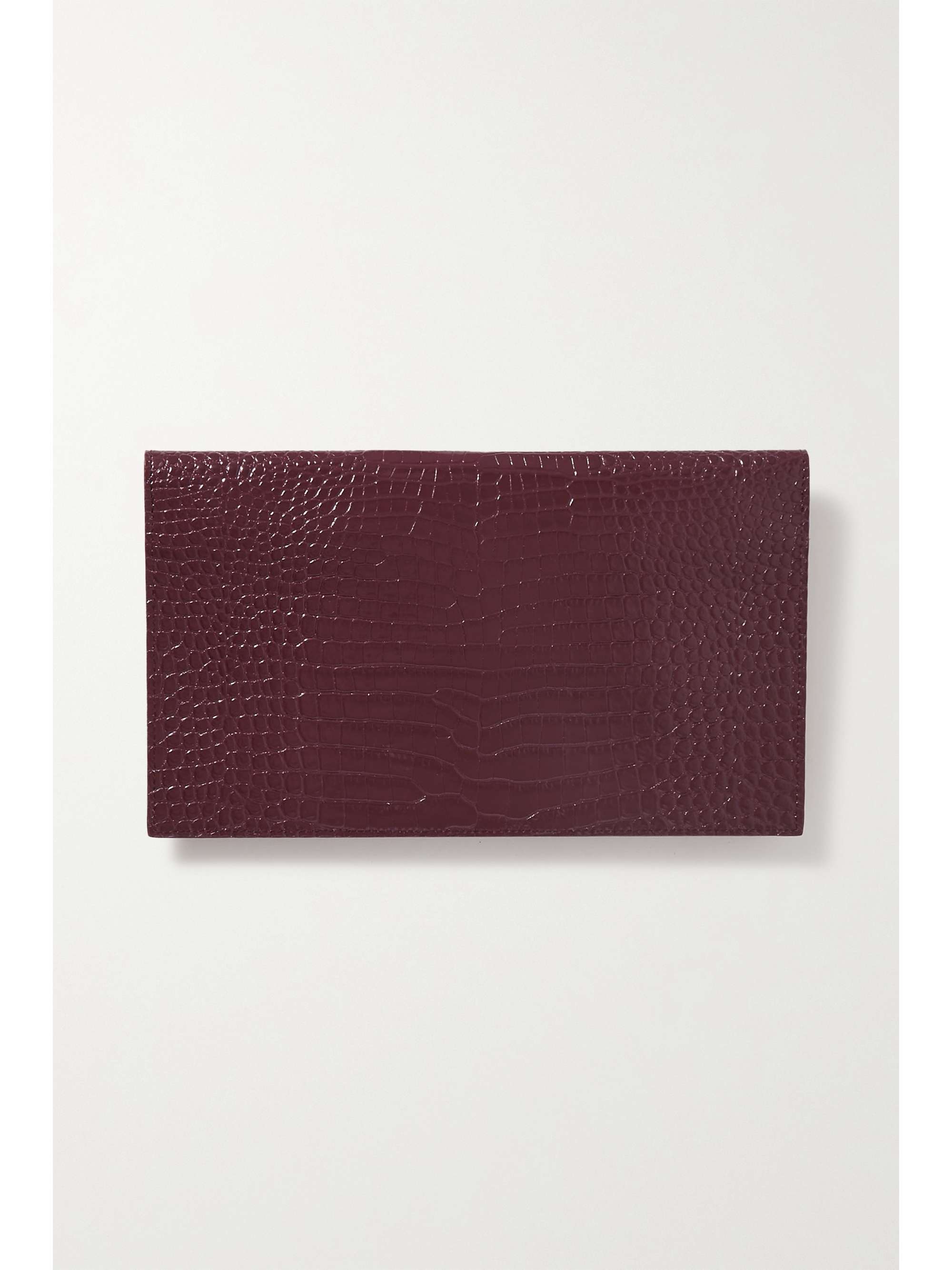SAINT LAURENT Uptown patent-leather pouch