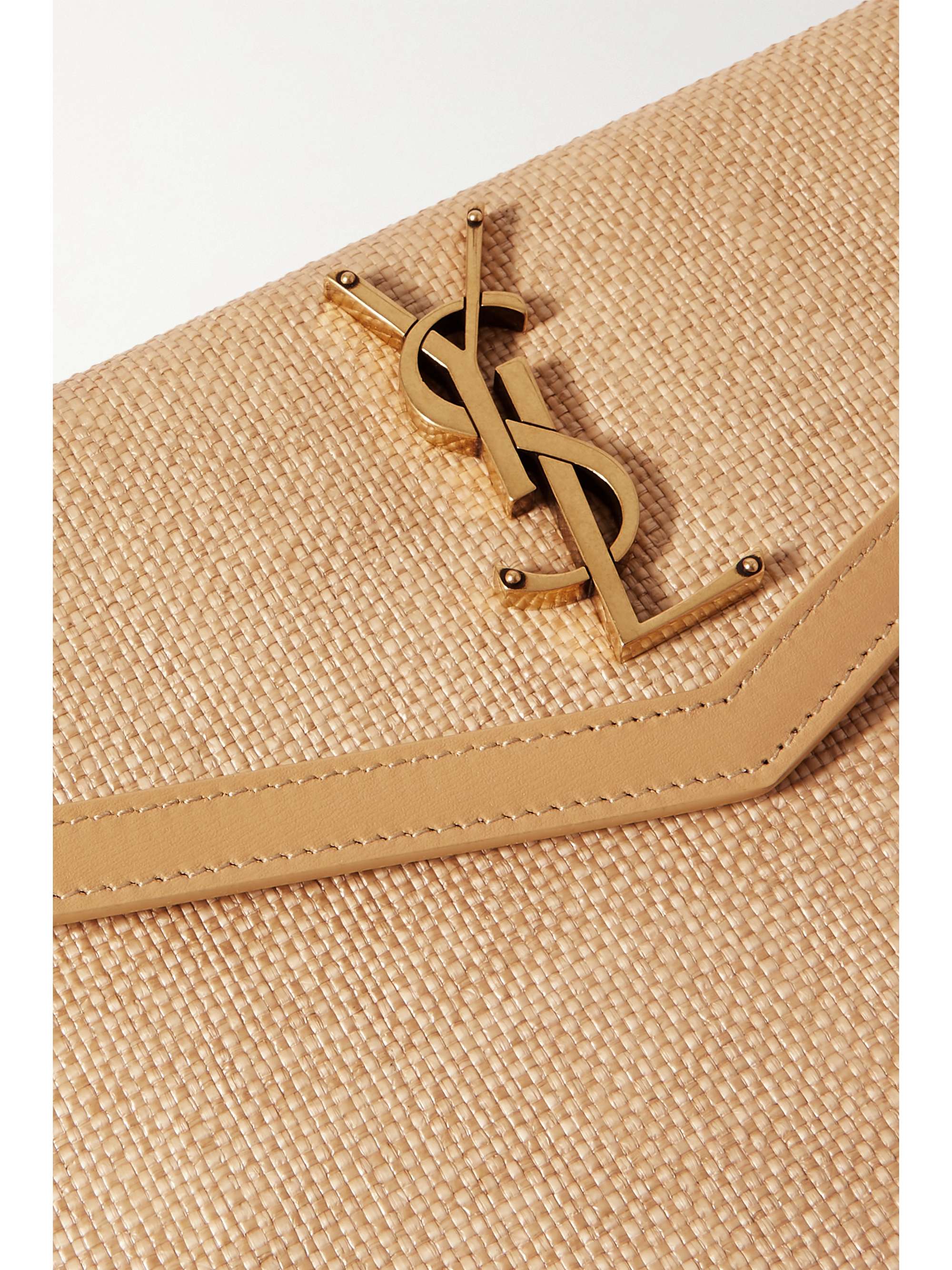 SAINT LAURENT Uptown patent-leather pouch