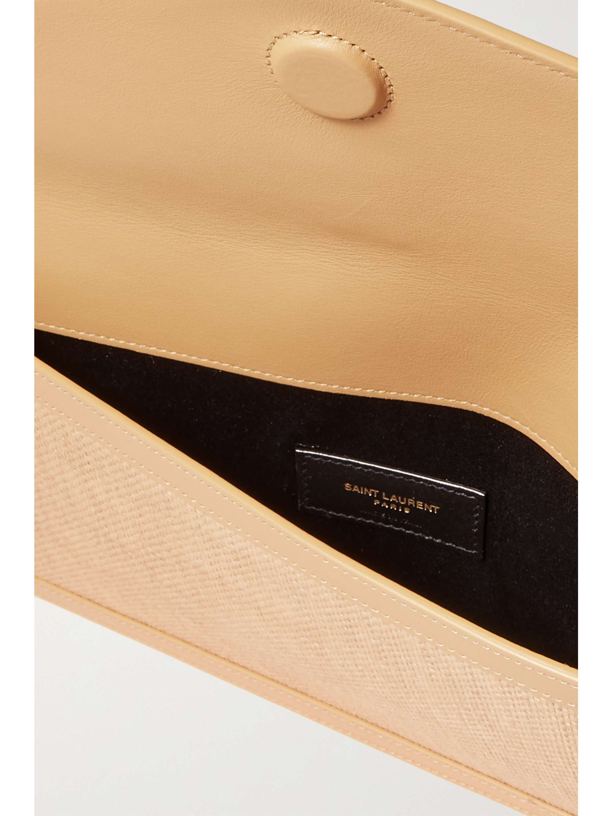 SAINT LAURENT Uptown patent-leather pouch