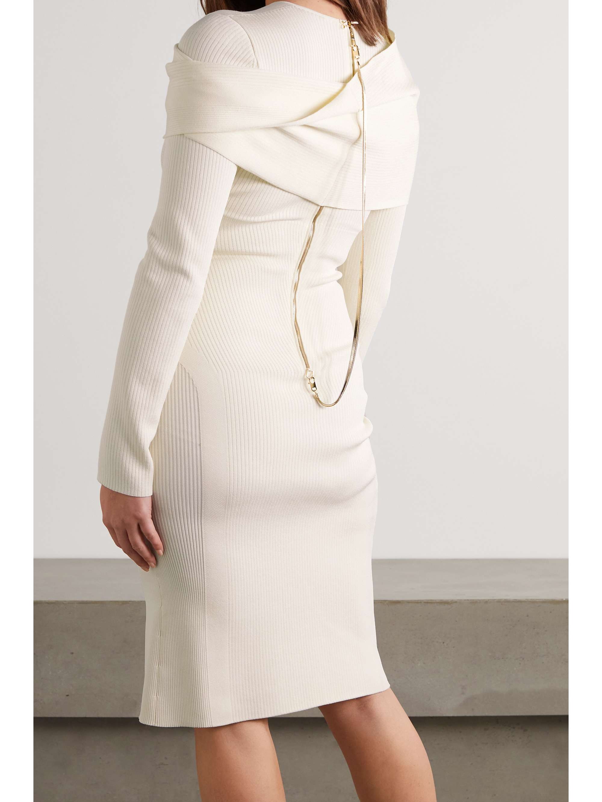 AZ FACTORY MyBody draped ribbed stretch-knit dress