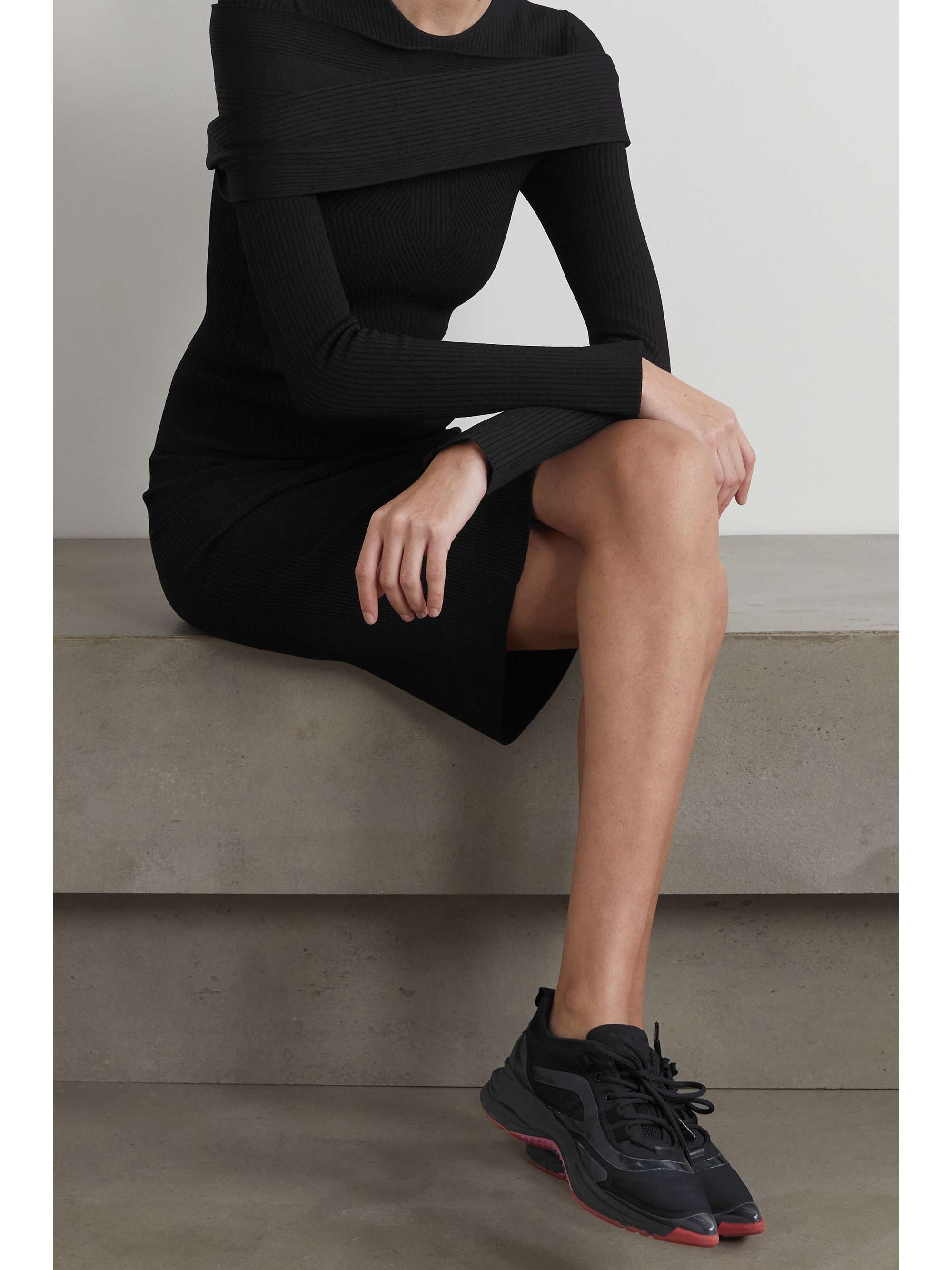 AZ FACTORY MyBody draped ribbed stretch-knit dress