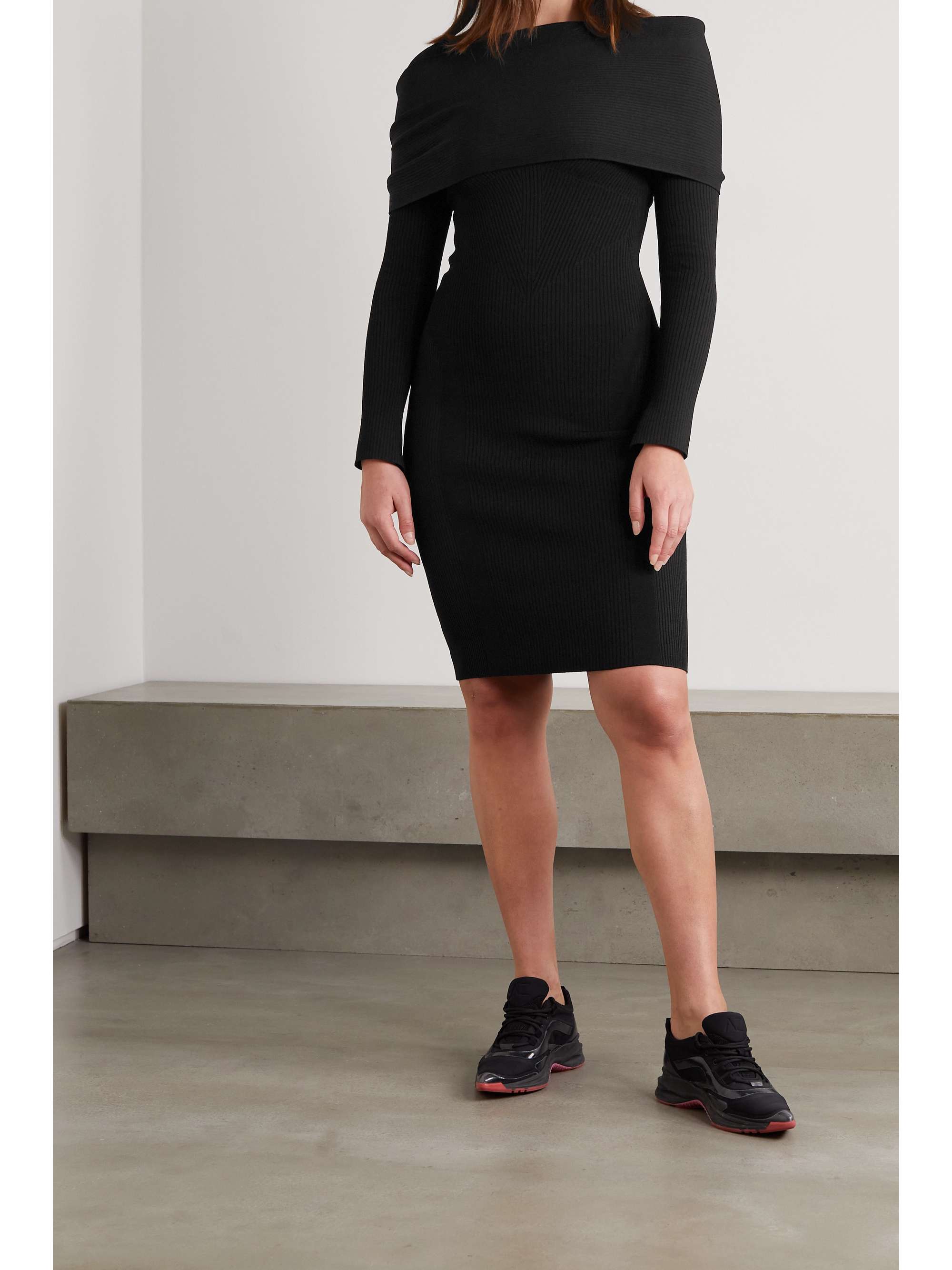 AZ FACTORY MyBody draped ribbed stretch-knit dress