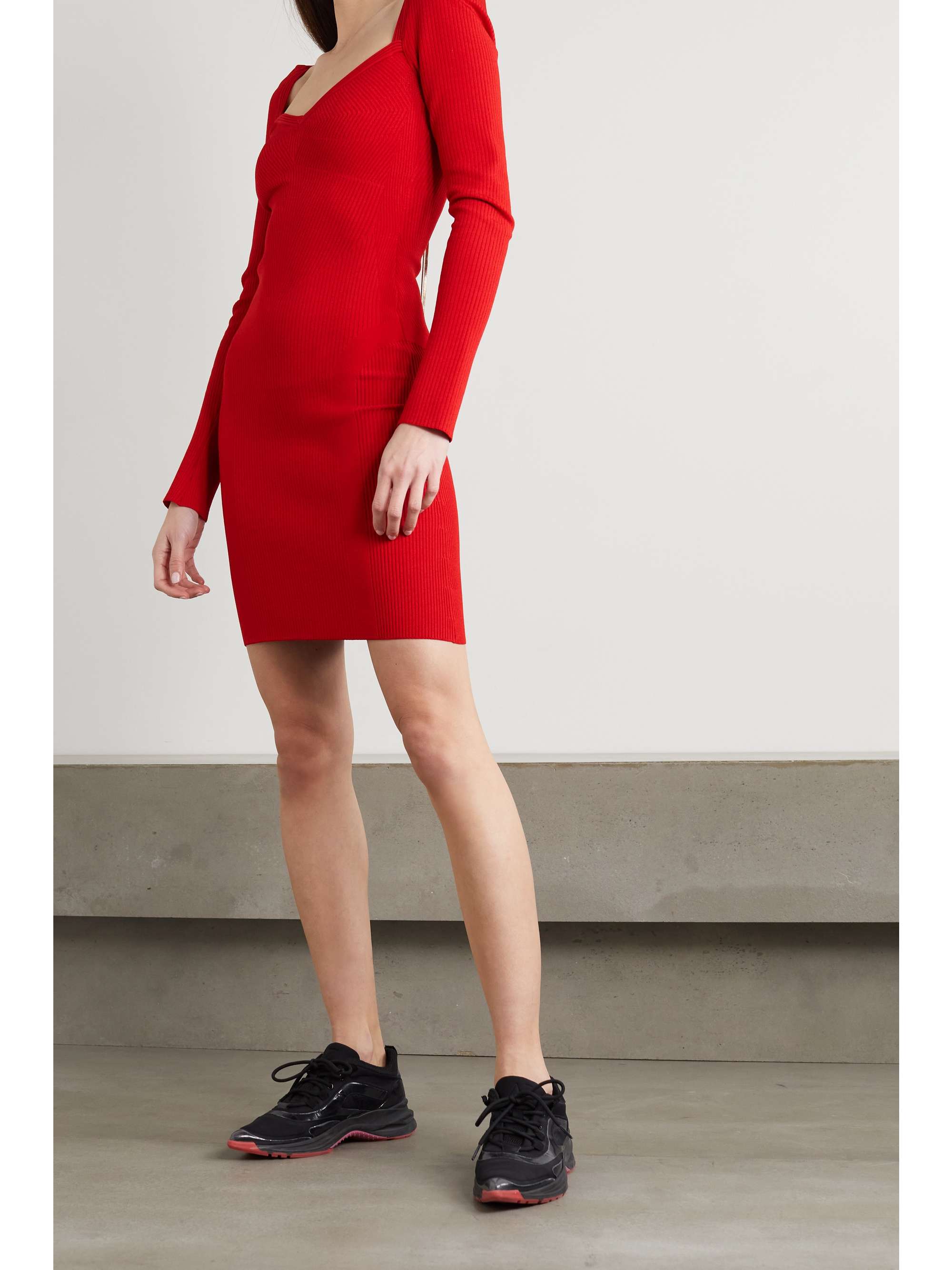 AZ FACTORY MyBody ribbed stretch-knit mini dress