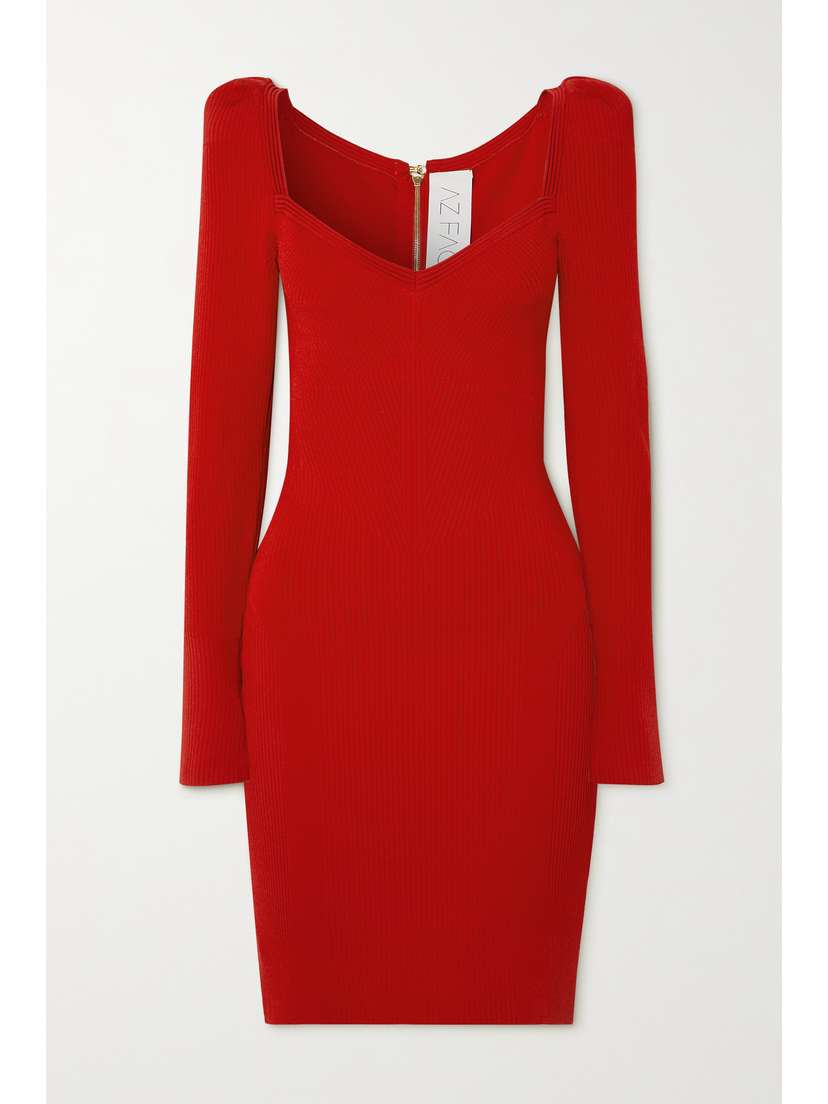 AZ Factory Mybody Ribbed Stretch-knit Mini Dress