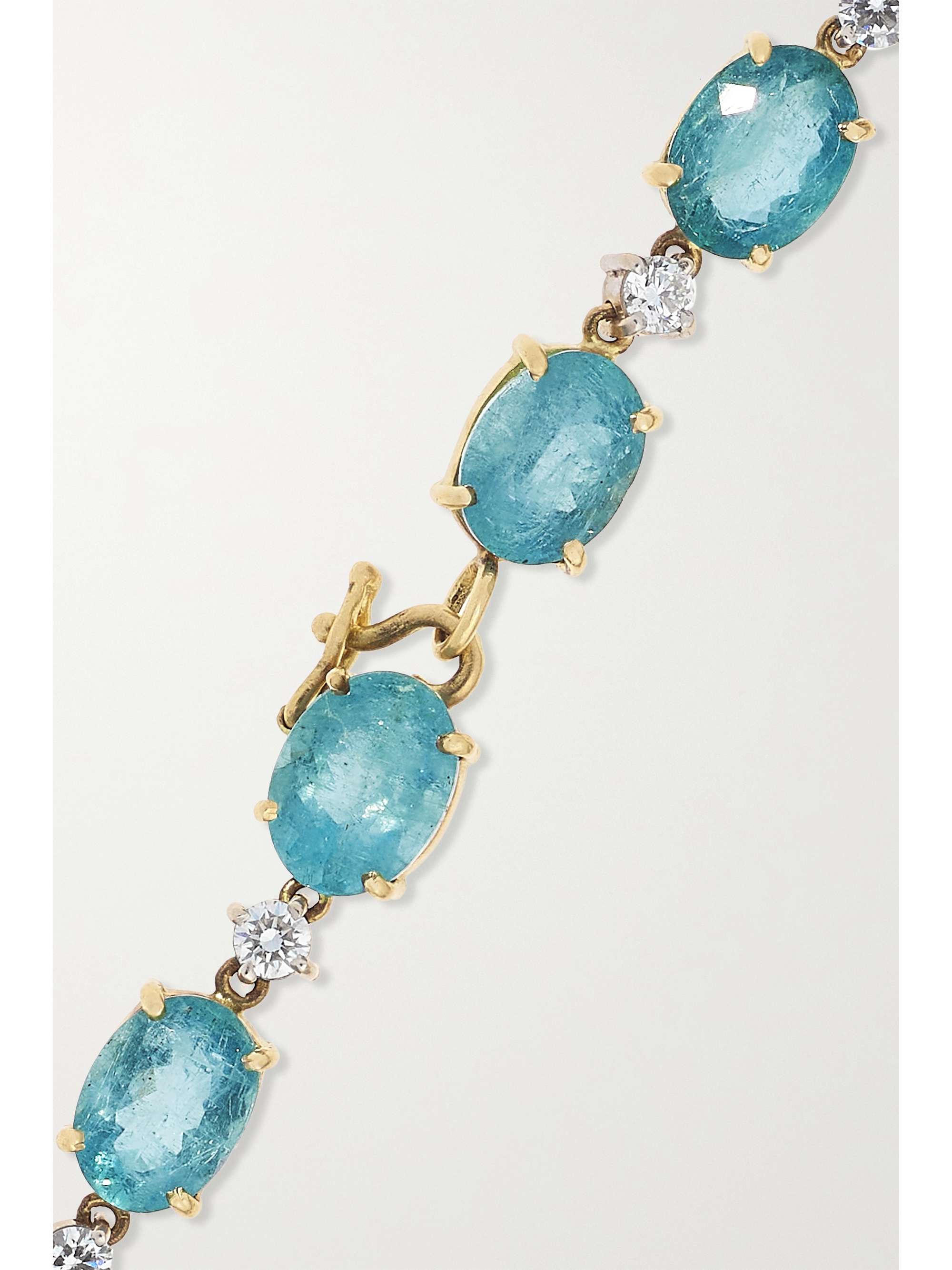 IRENE NEUWIRTH Bracelet en or jaune et blanc 18 carats (750/1000), aigues-marines et diamants