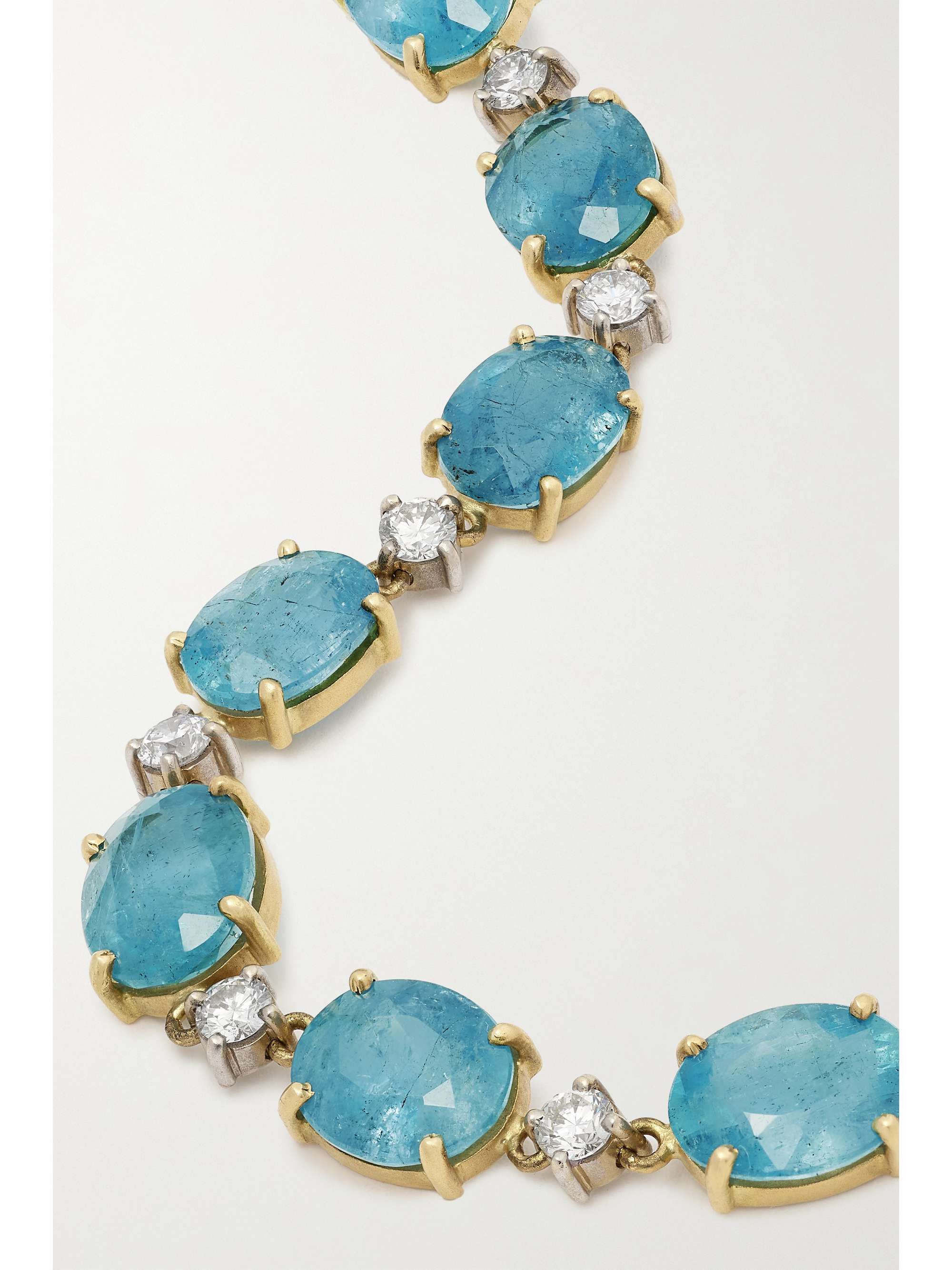 IRENE NEUWIRTH Bracelet en or jaune et blanc 18 carats (750/1000), aigues-marines et diamants