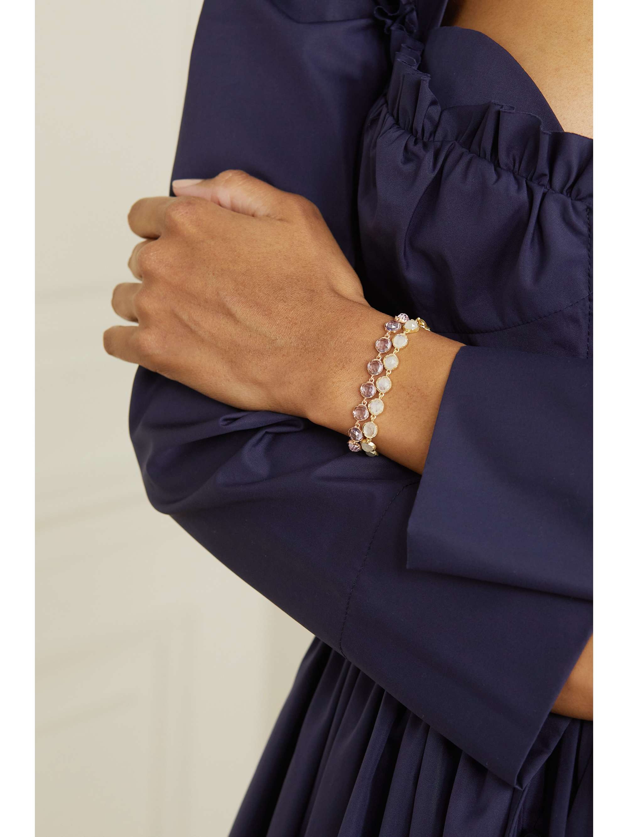 IRENE NEUWIRTH Classic 18-karat gold lapis lazuli bracelet
