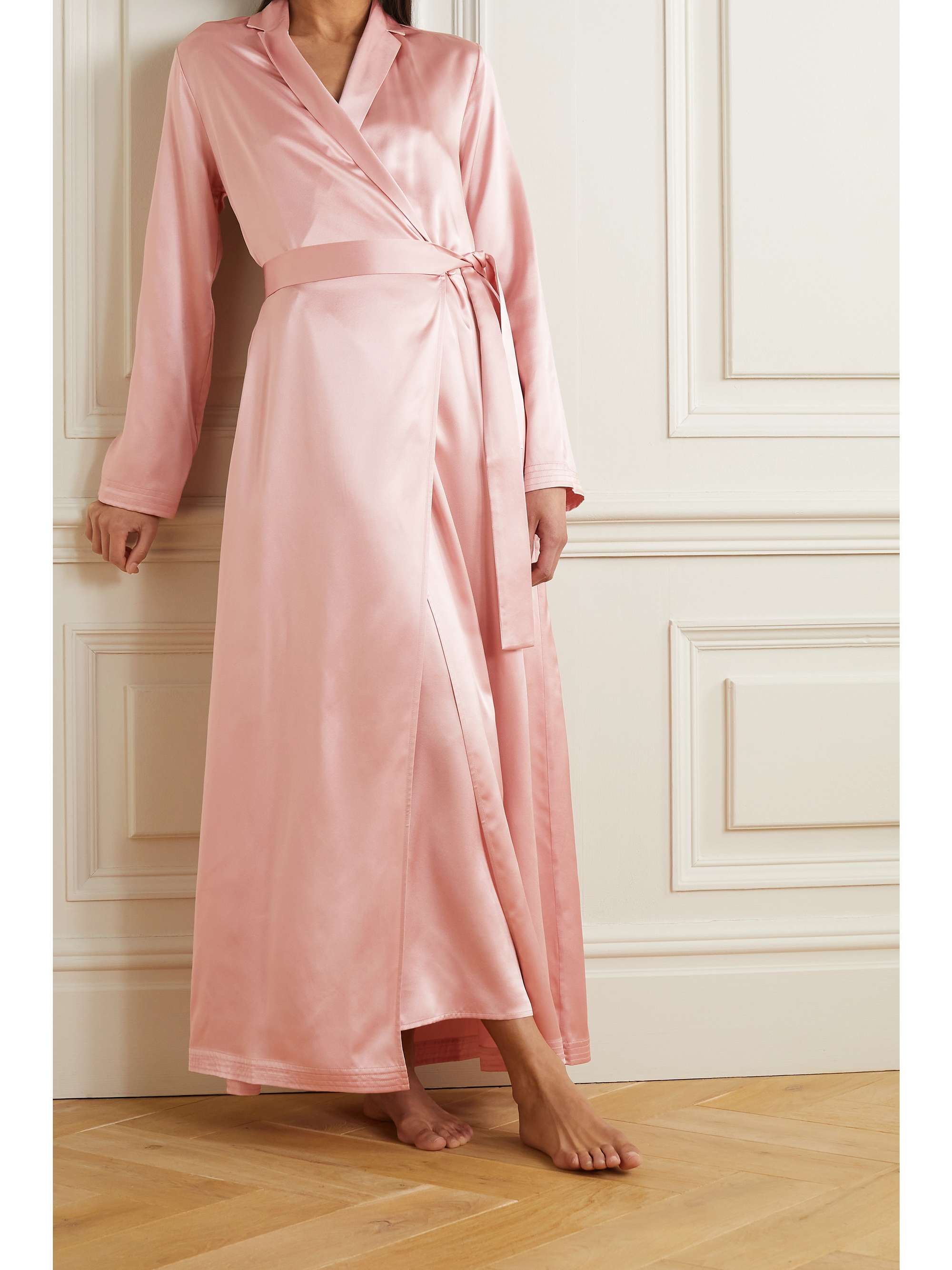 Pink Silk-satin robe | LA PERLA | NET-A ...