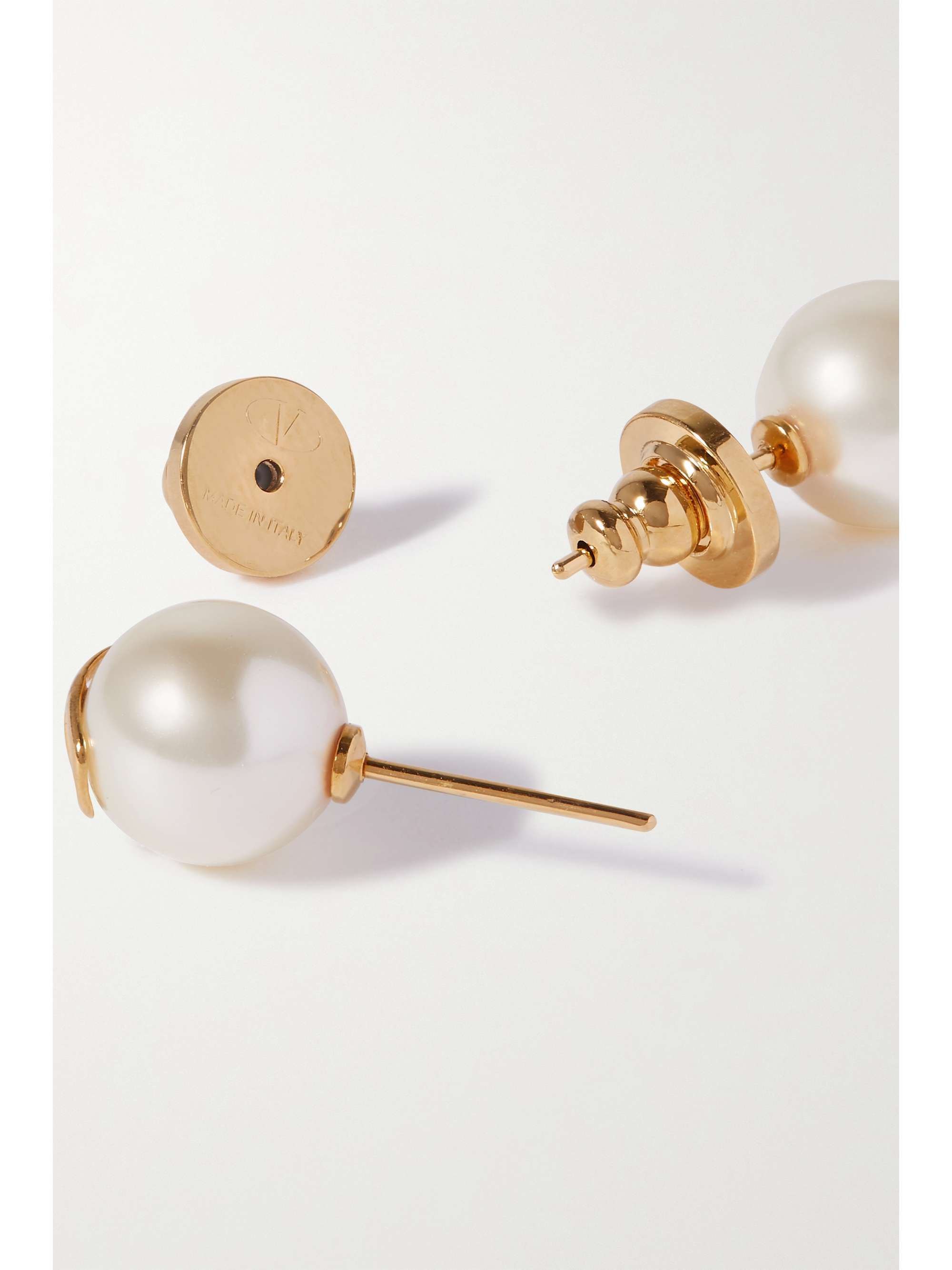 VALENTINO GARAVANI Goldtone faux pearl earrings NETAPORTER