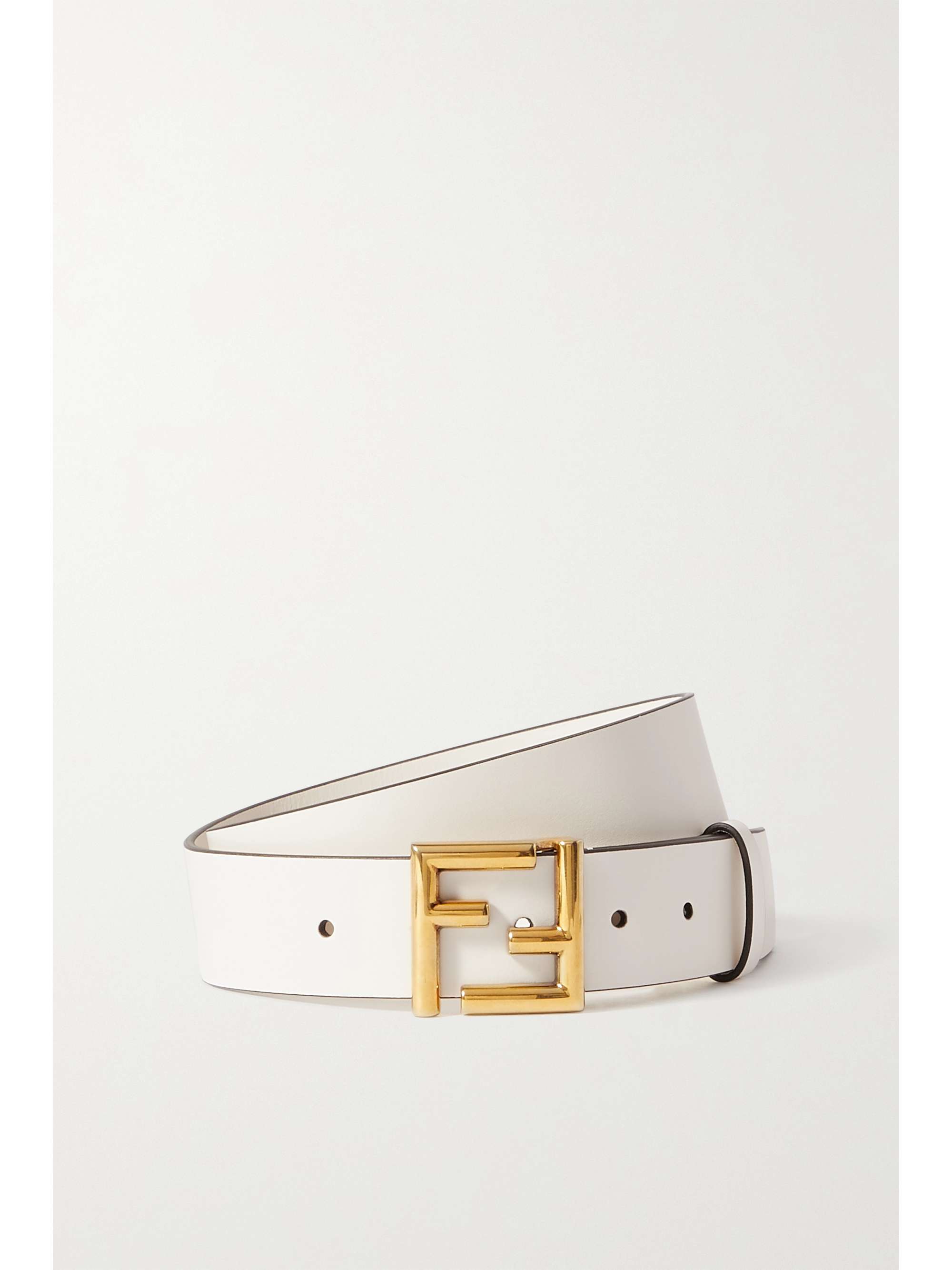 White Leather waist belt FENDI