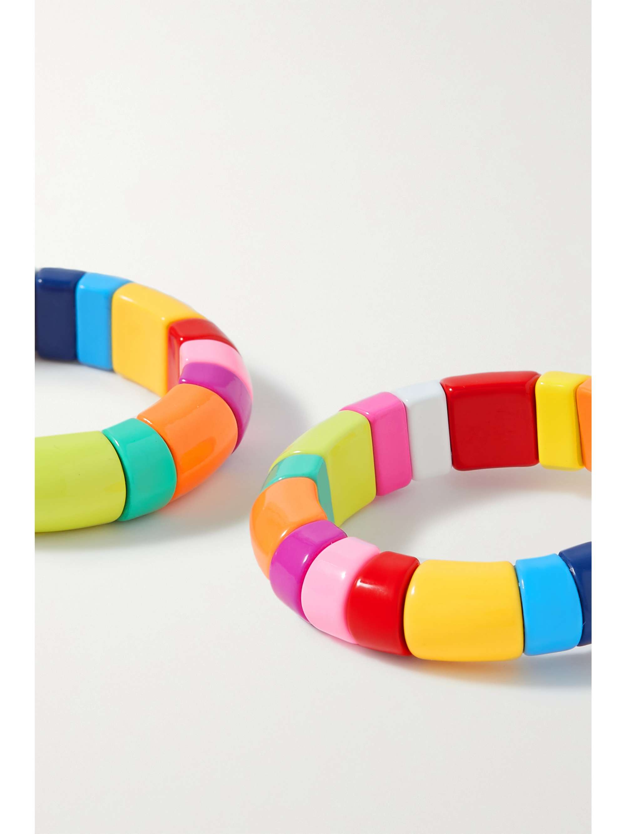 ROXANNE ASSOULIN Boucles d'oreilles en émail et métal doré Golden Rainbow