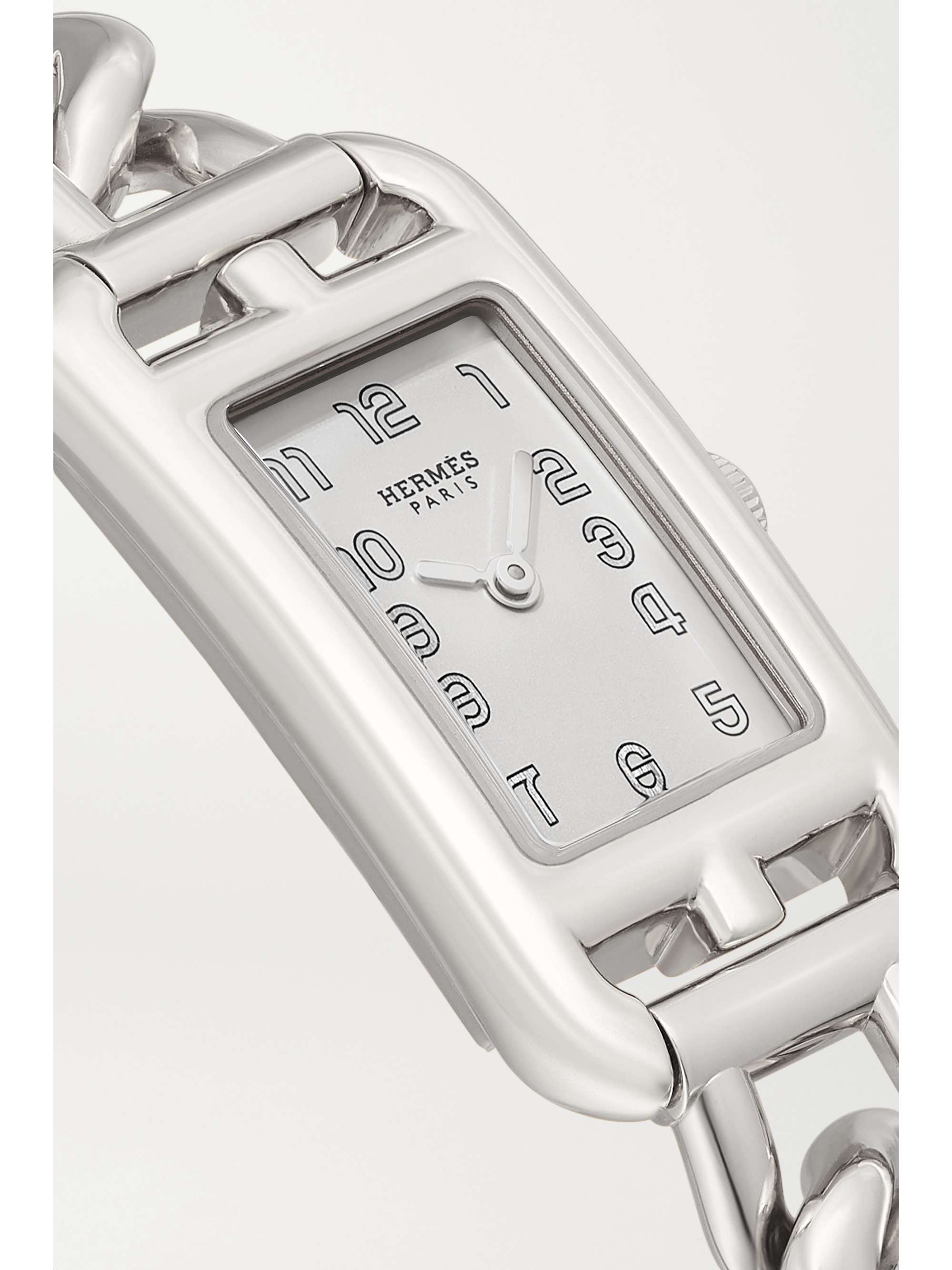 HERMÈS TIMEPIECES Nantucket 17 mm sehr kleine Uhr aus Edelstahl