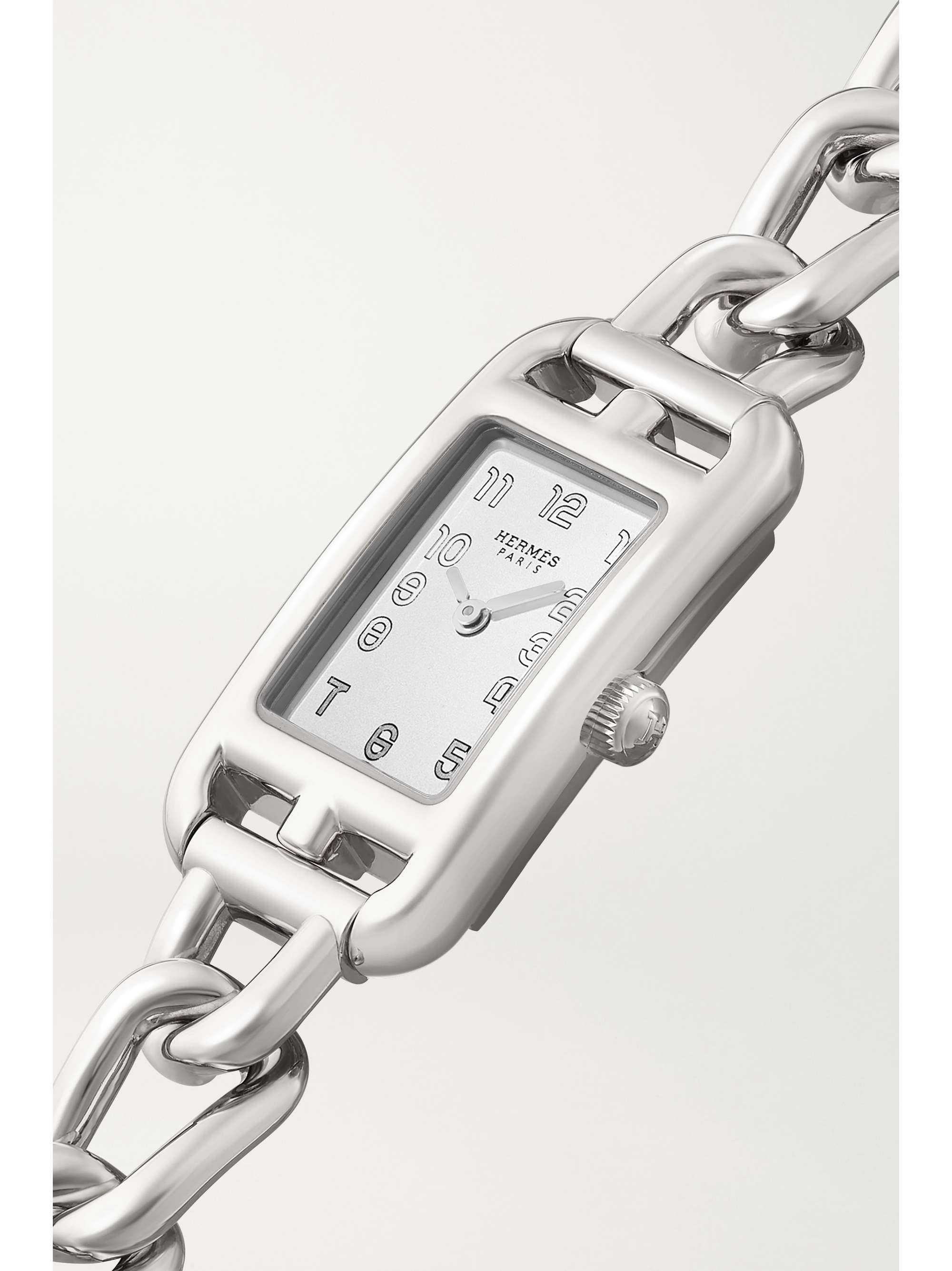 HERMÈS TIMEPIECES Nantucket 17 mm sehr kleine Uhr aus Edelstahl