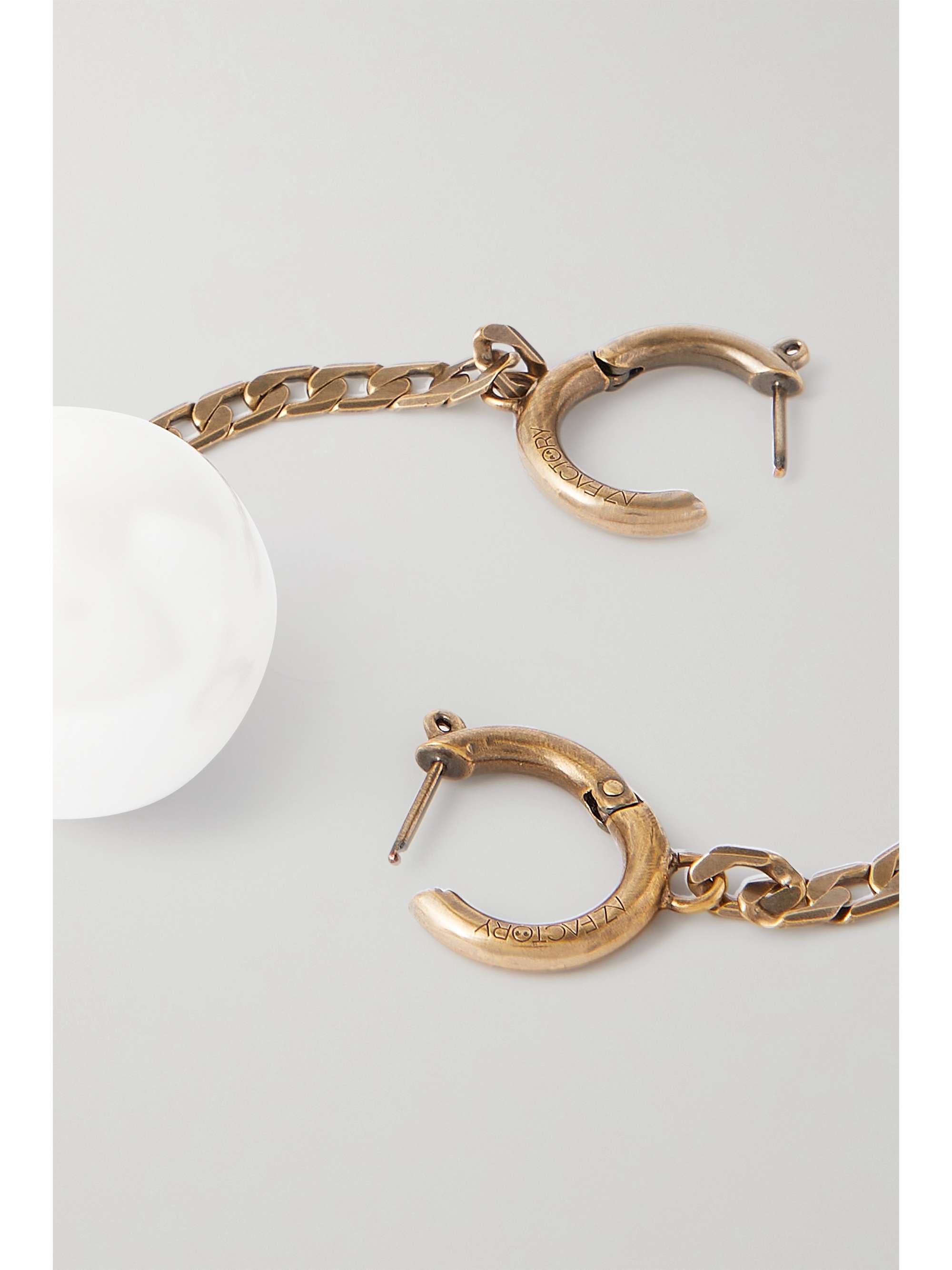 AZ FACTORY Gold-tone faux pearl earrings