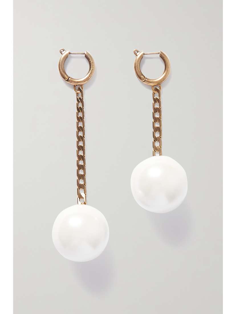AZ Factory tone Faux Pearl Earrings