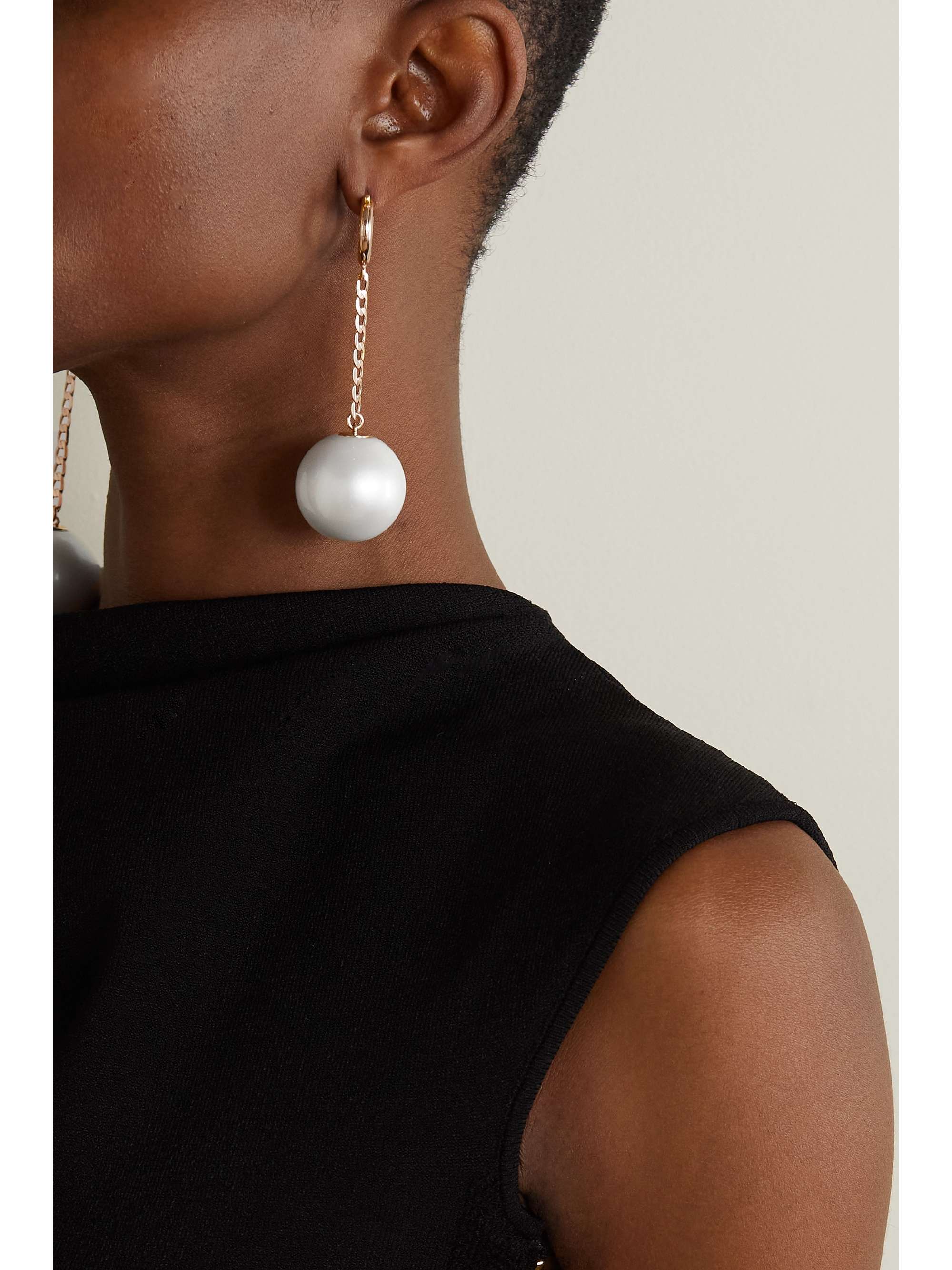 AZ FACTORY Gold-tone faux pearl earrings