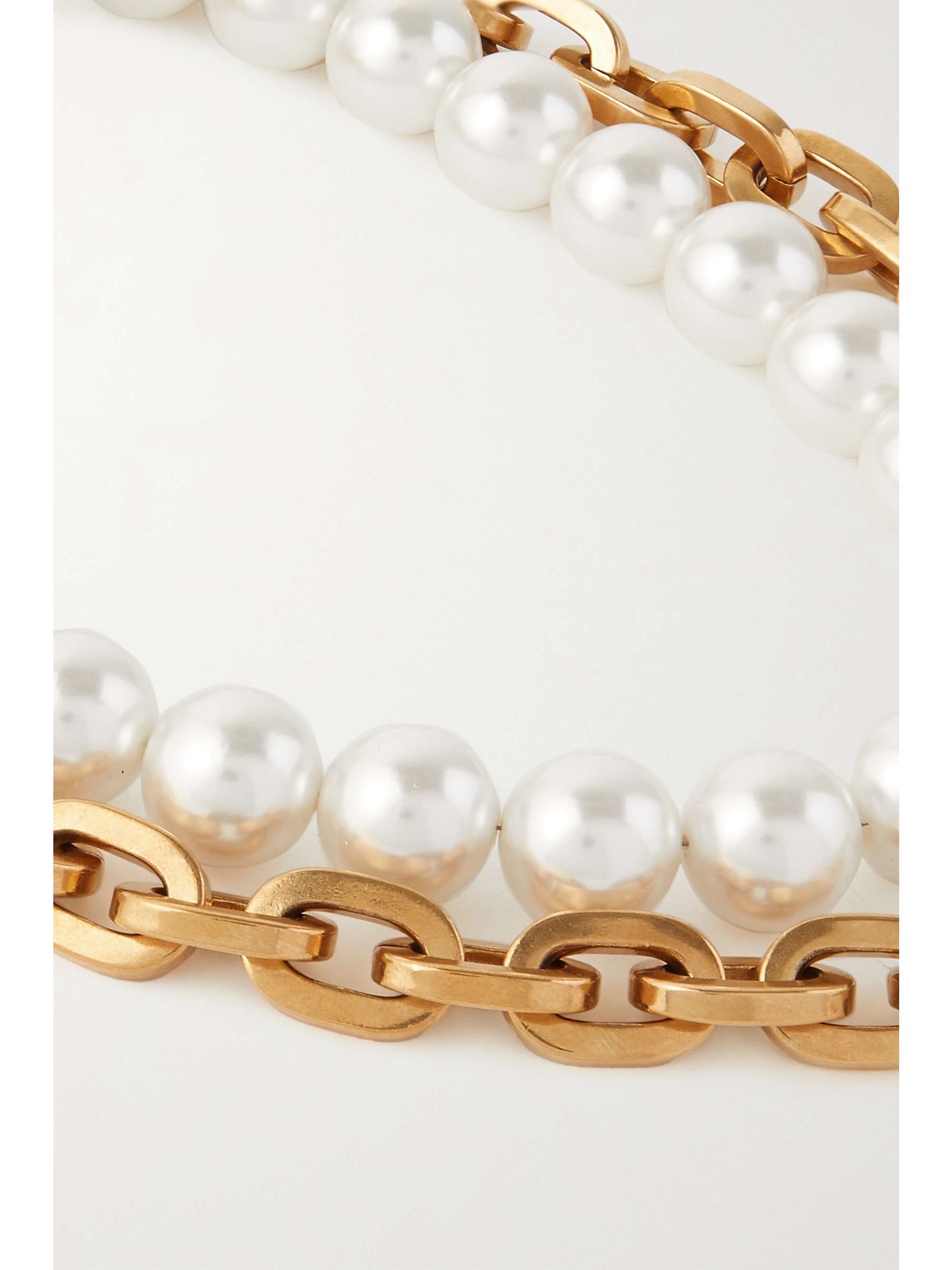 AZ FACTORY Gold-tone faux pearl necklace